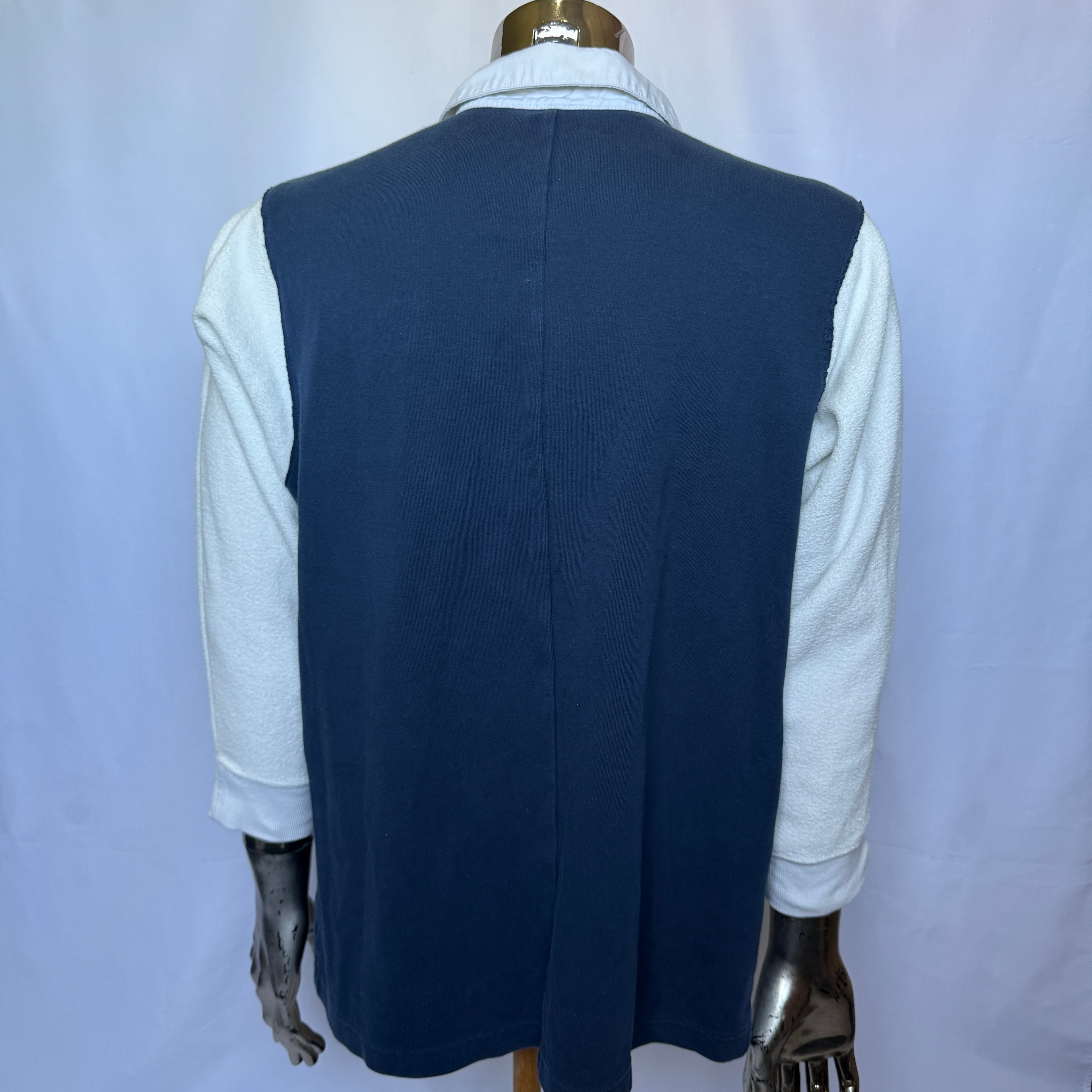 Adidas Originals Longsleeve Polo – Two-Tone College Style – Größe L