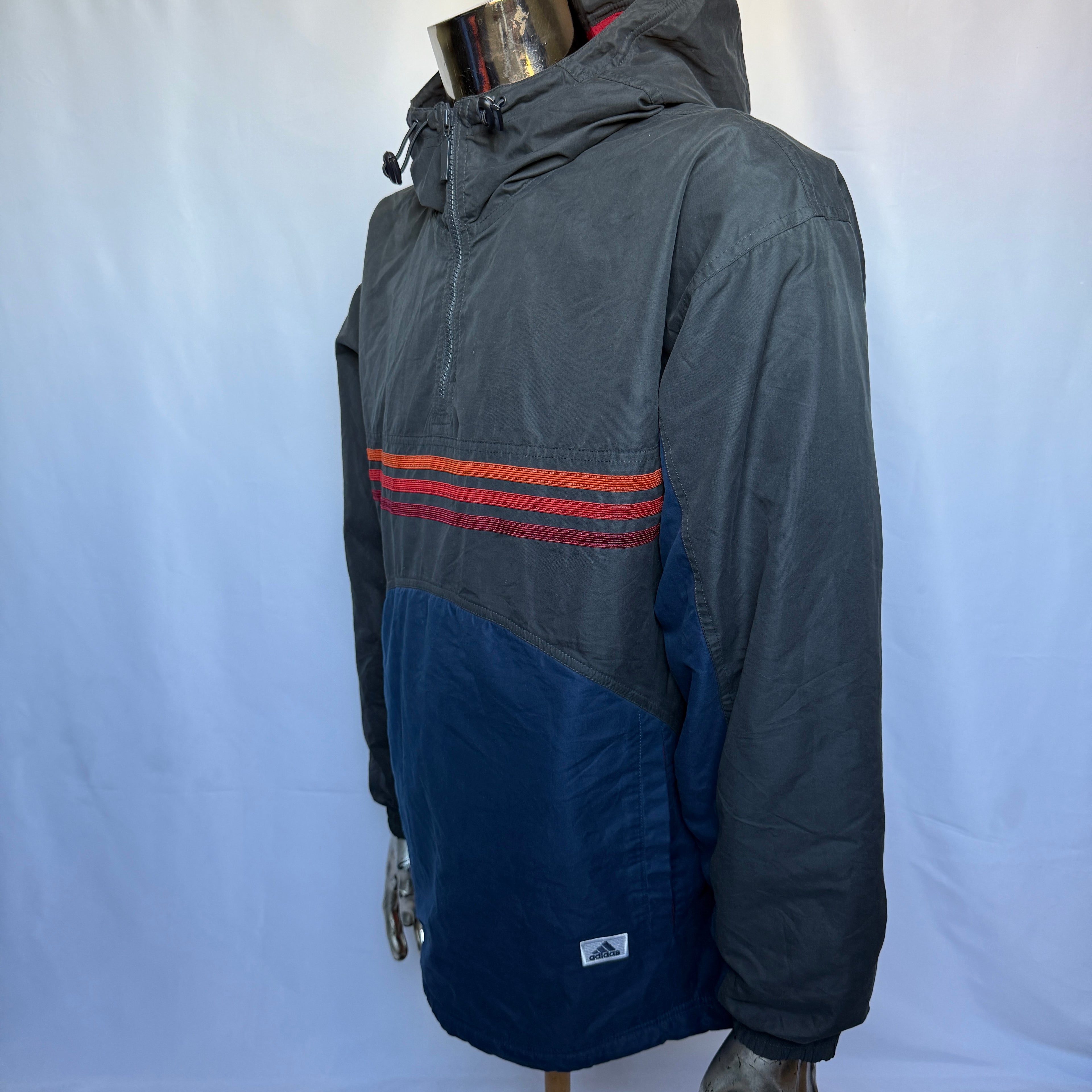 Adidas Anorak – Half-Zip Windbreaker – späte 90er frühe 00er Vintage - Größe M