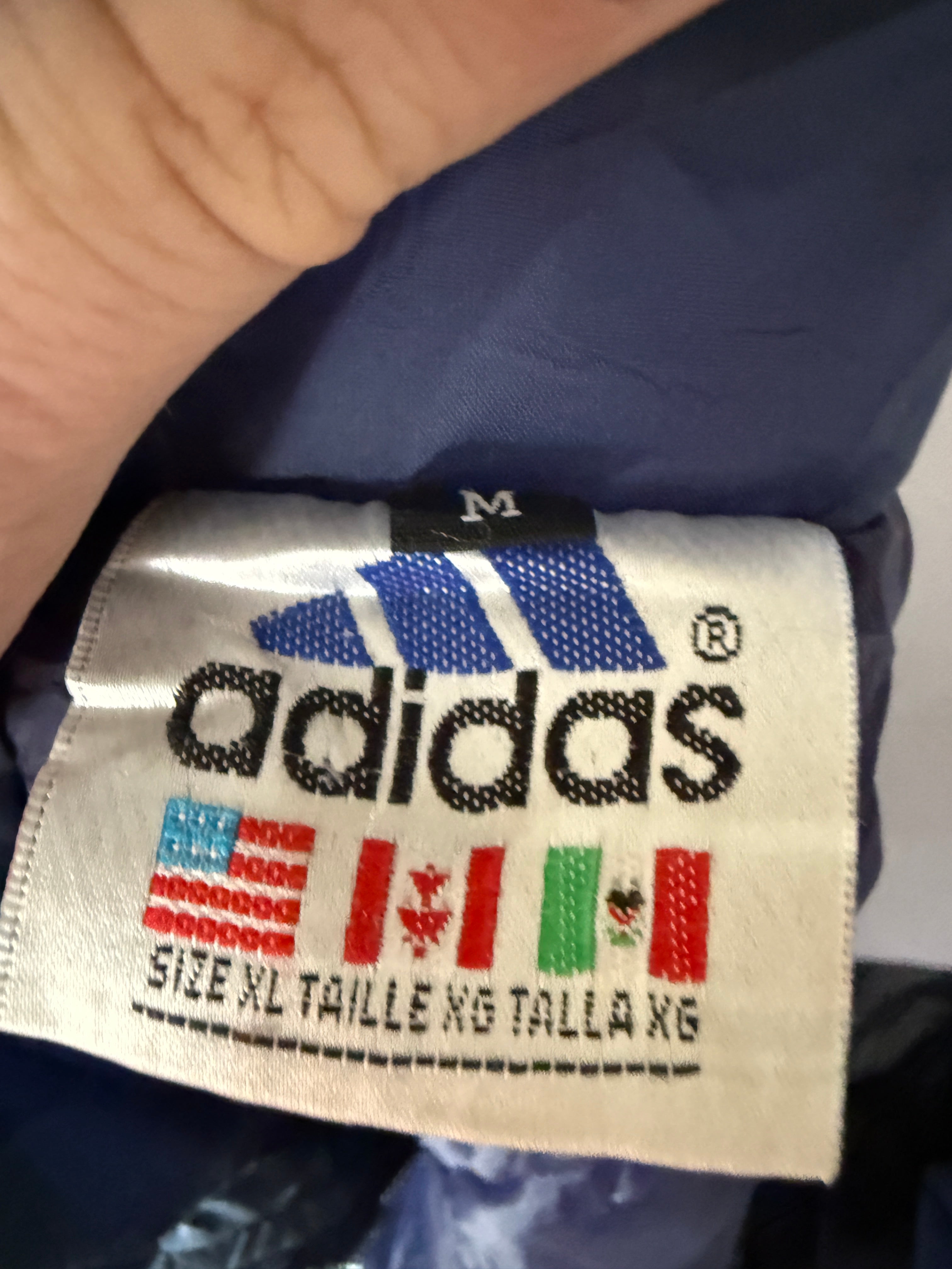 Adidas Puffer Jacke – frühe 00er Jahre Vintage - Größe M