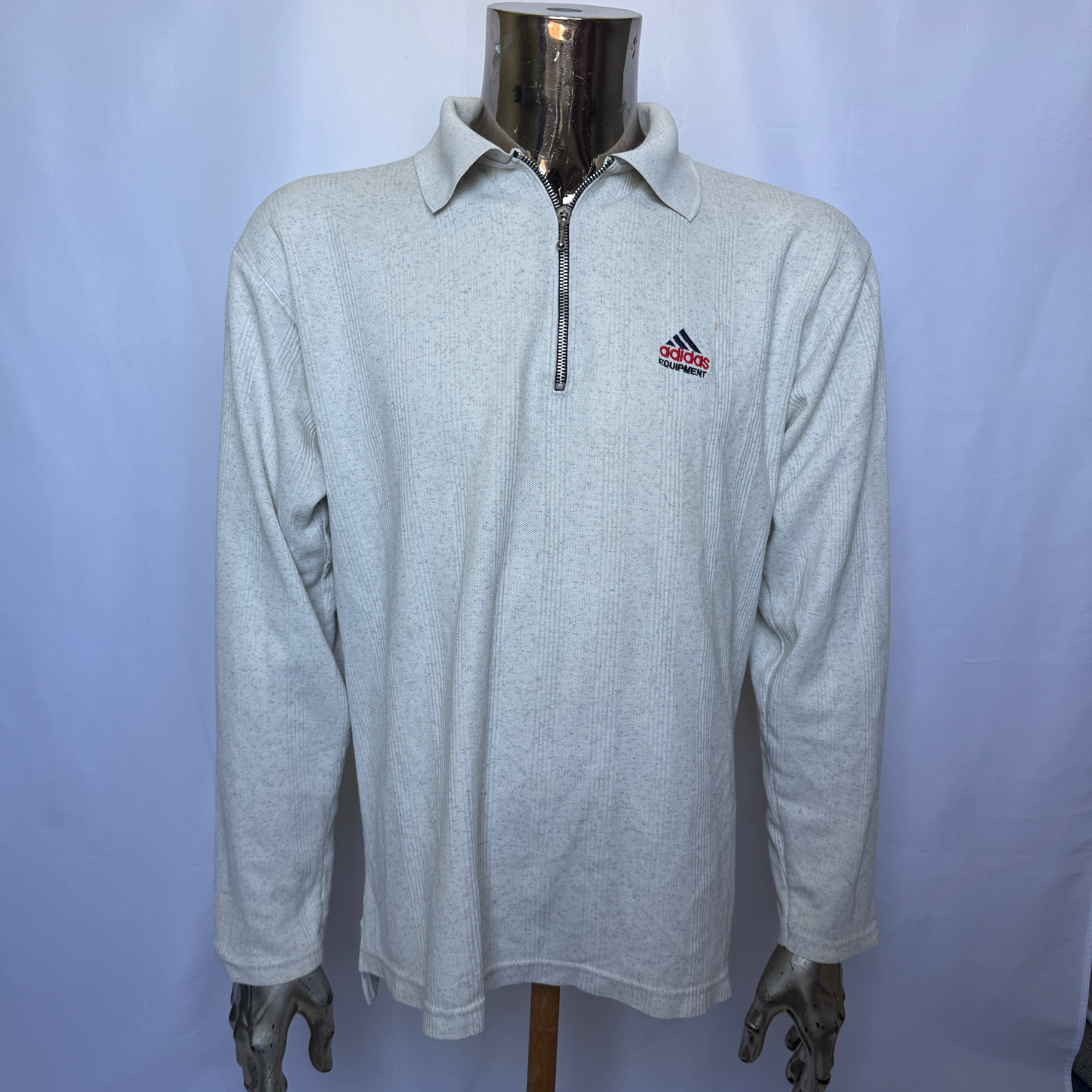 Adidas Equipment Longsleeve / Polo Shirt / Pullover – 90er Jahre Vintage - Größe L