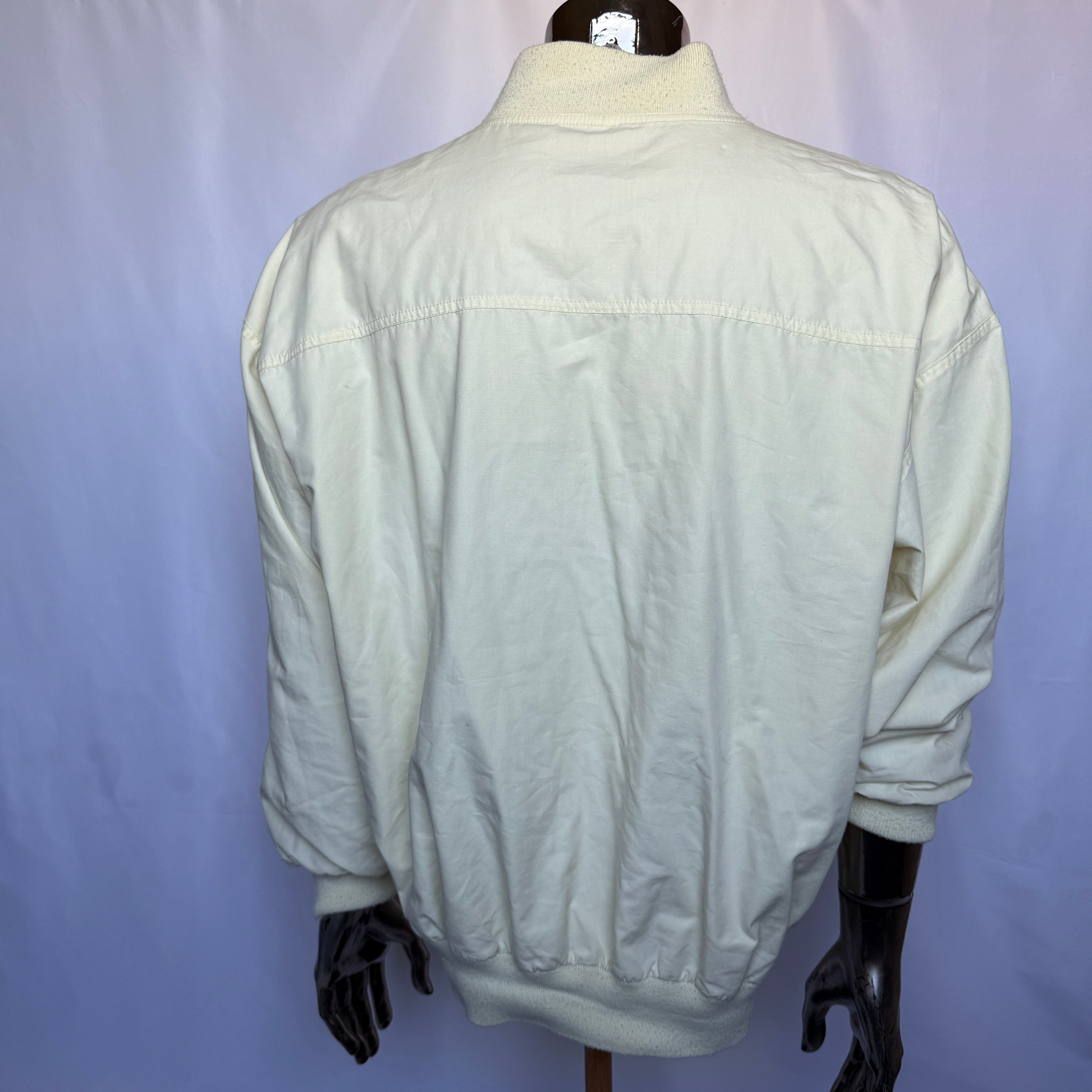 Adidas Originals Jacke- Off-White Minimal Look – 80er/90er Jahre Vintage - Gr. L