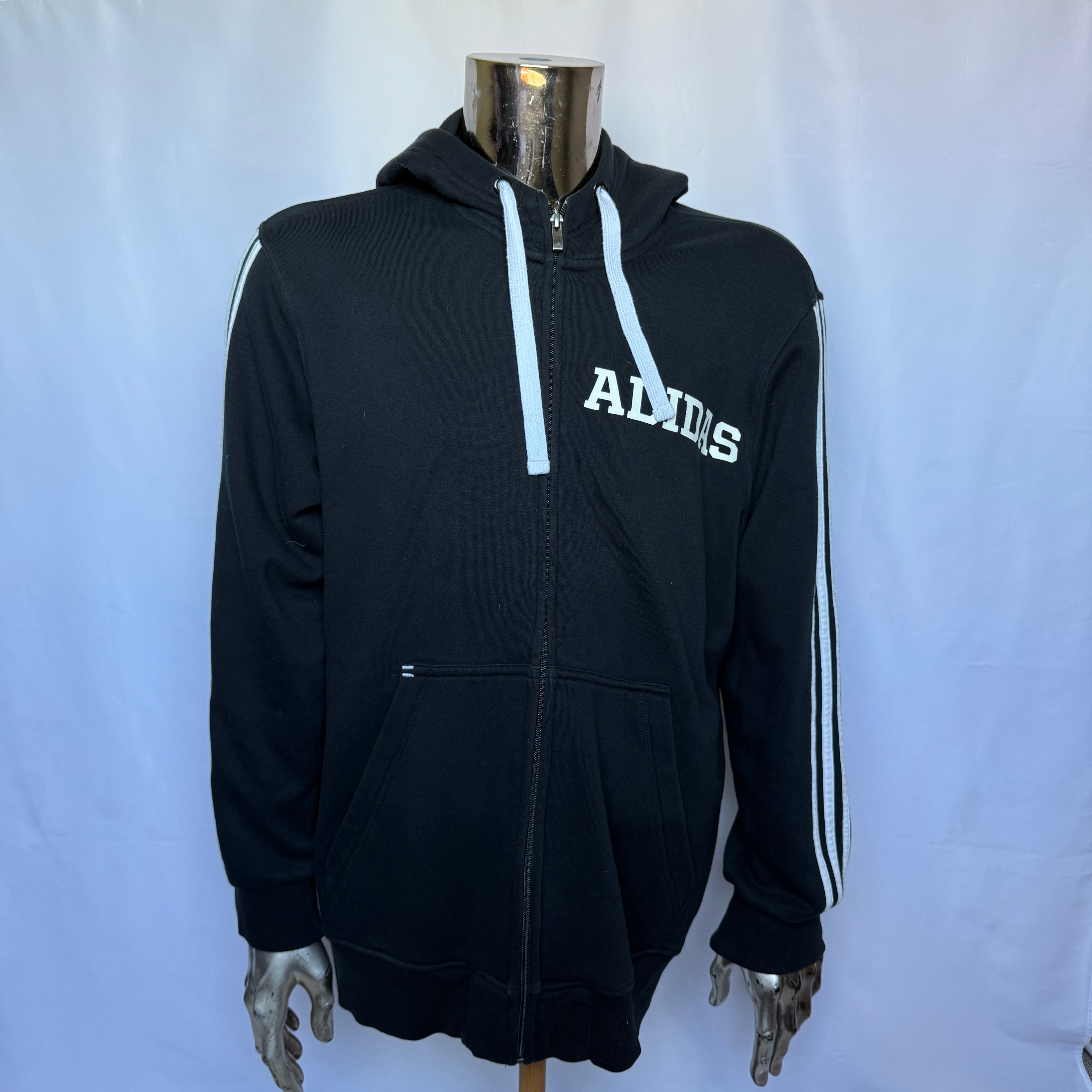 Adidas Hoodie (Pullover / Sweatshirt) – Classic 3-Stripes Retro – Größe XL