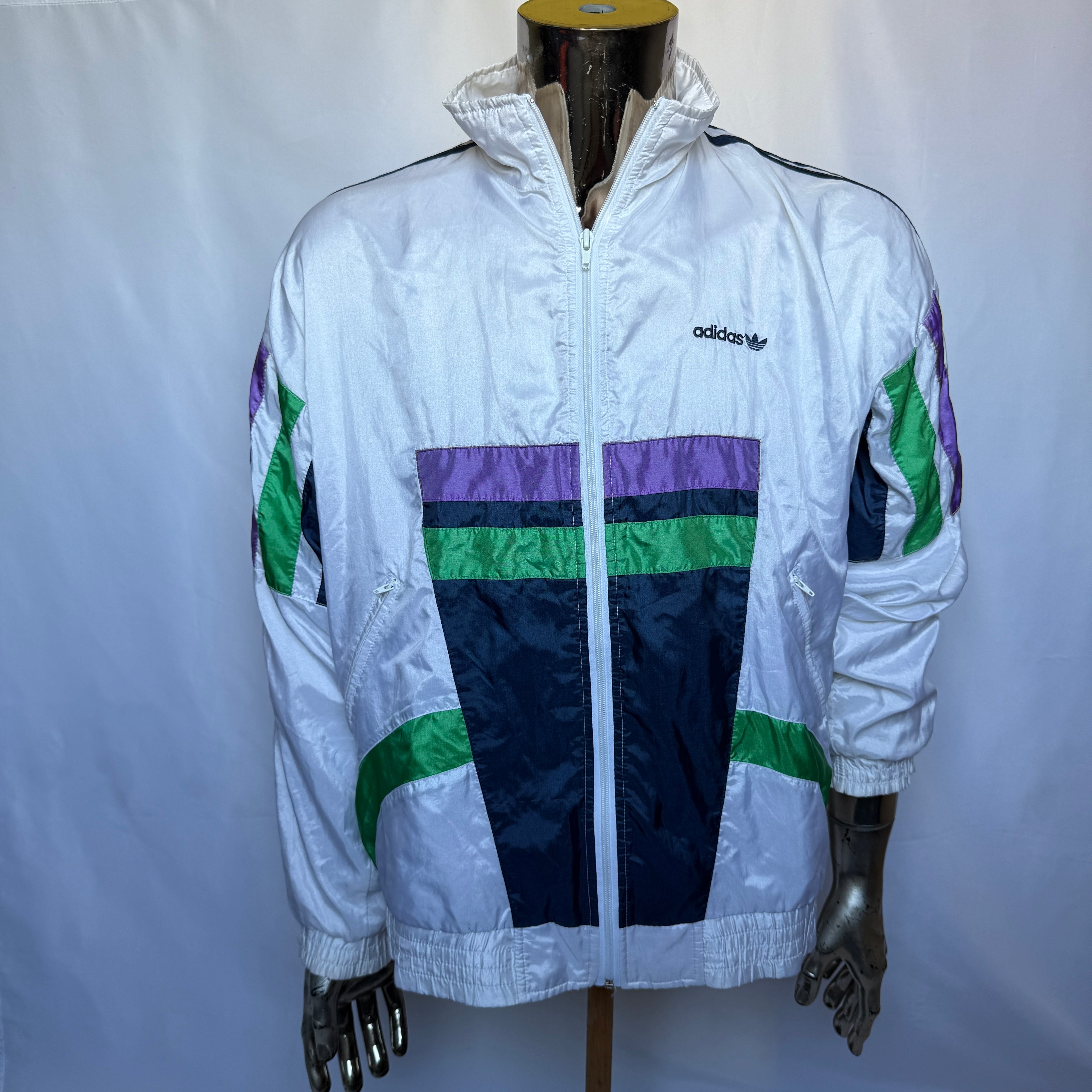 Adidas Originals Windbreaker / Jacke – frühe 90er Jahre Vintage - Größe S