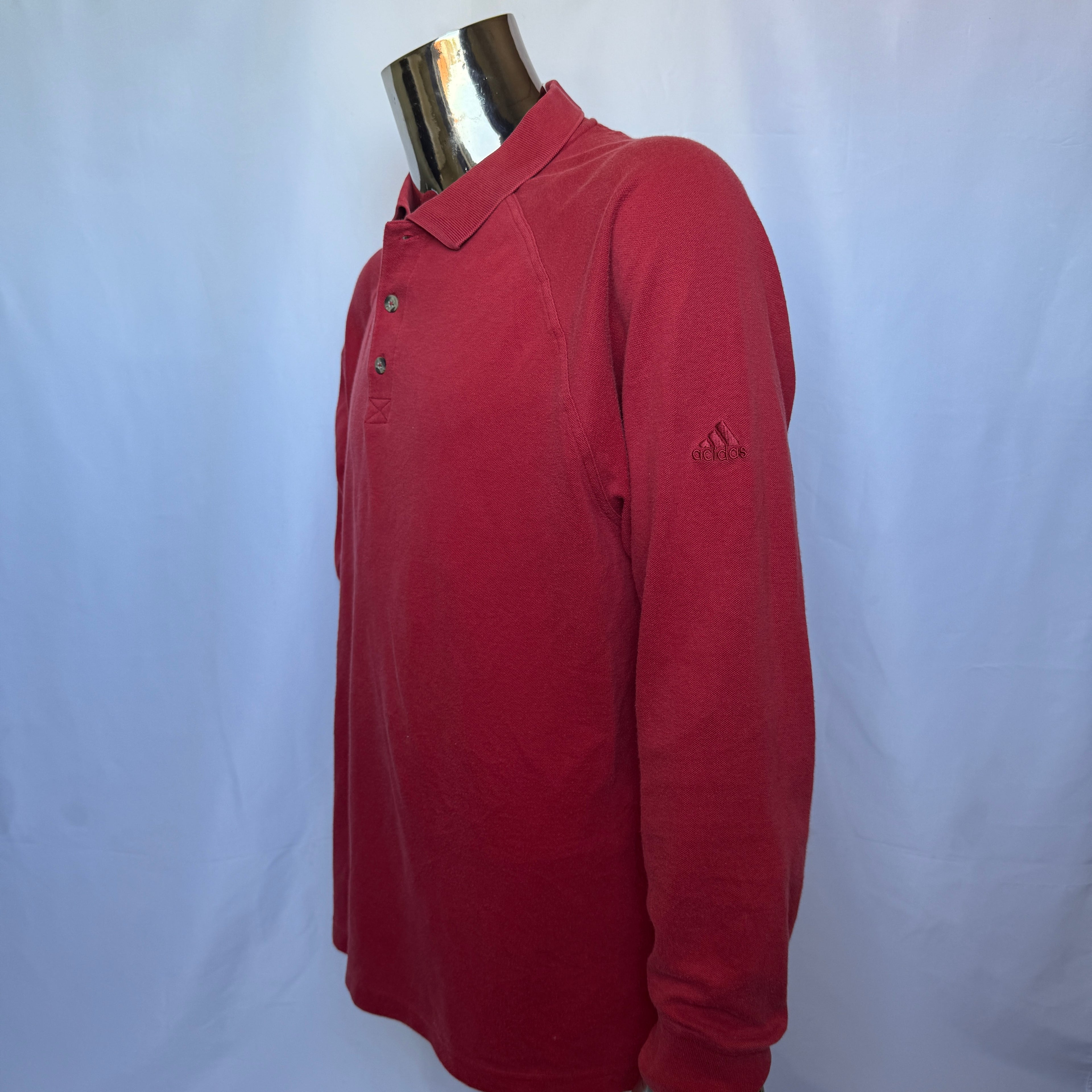 Adidas Longsleeve / Polo Shirt / Sweatshirt – frühe 00er Jahre Vintage – Größe M