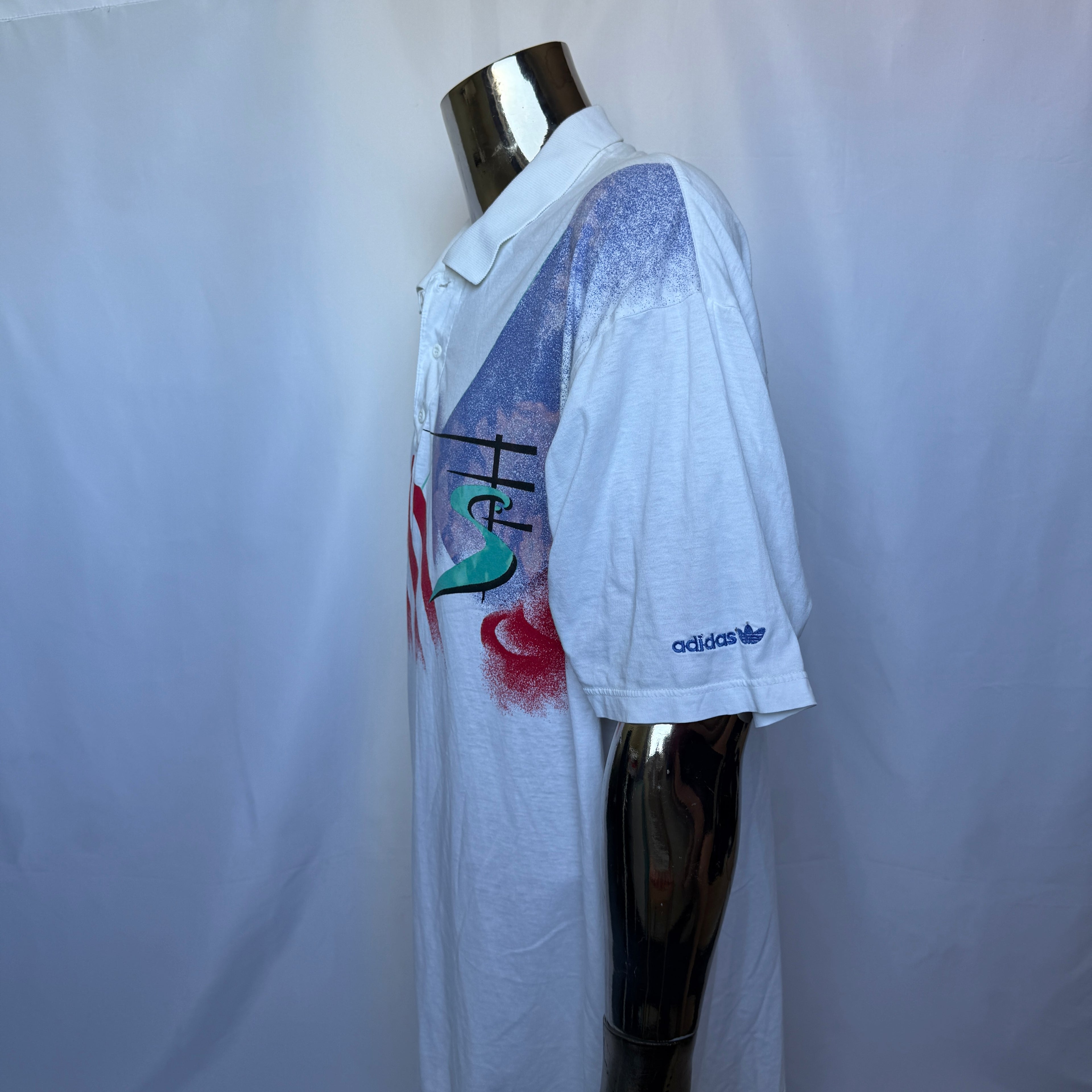 Adidas Originals Polo Shirt – Made in Yugoslavia – 80er Jahre Vintage / Rarität- Größe L