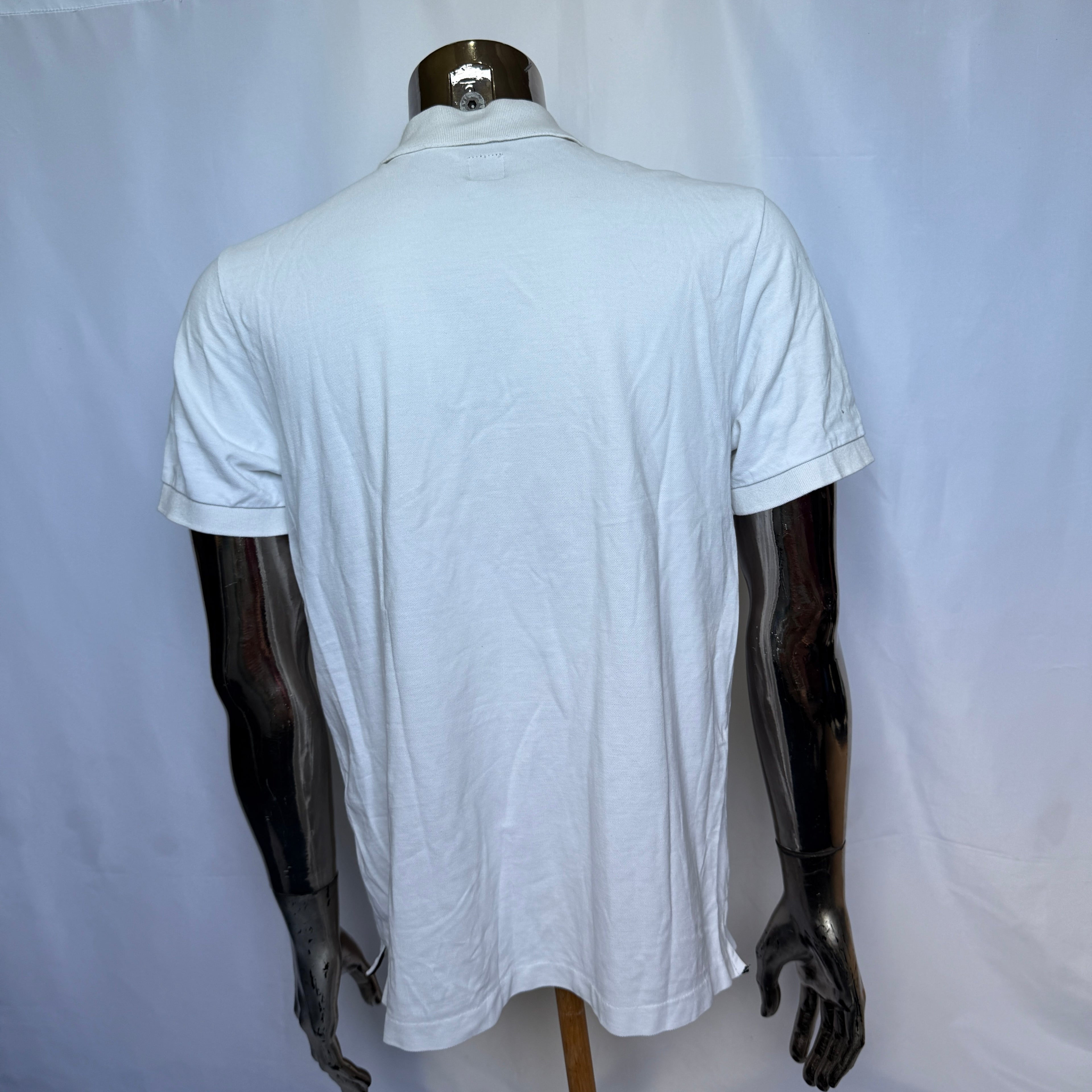 Adidas Originals Polo Shirt – White Trefoil - Sample (selten/Prototyp) - Größe L