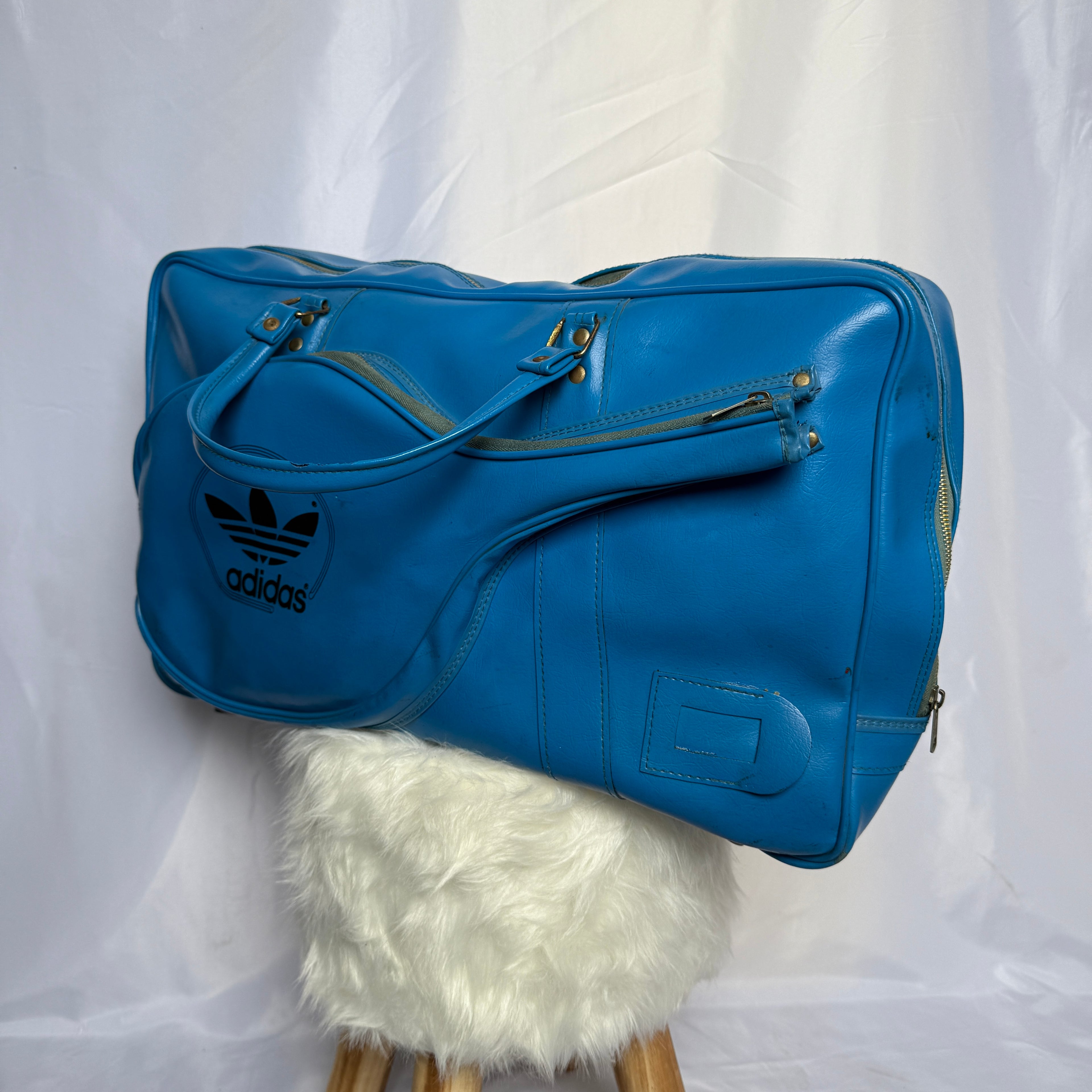 Adidas Vintage Tennis Tasche – Blue – Made in Taiwan – späte 70er frühe 80er Jahre