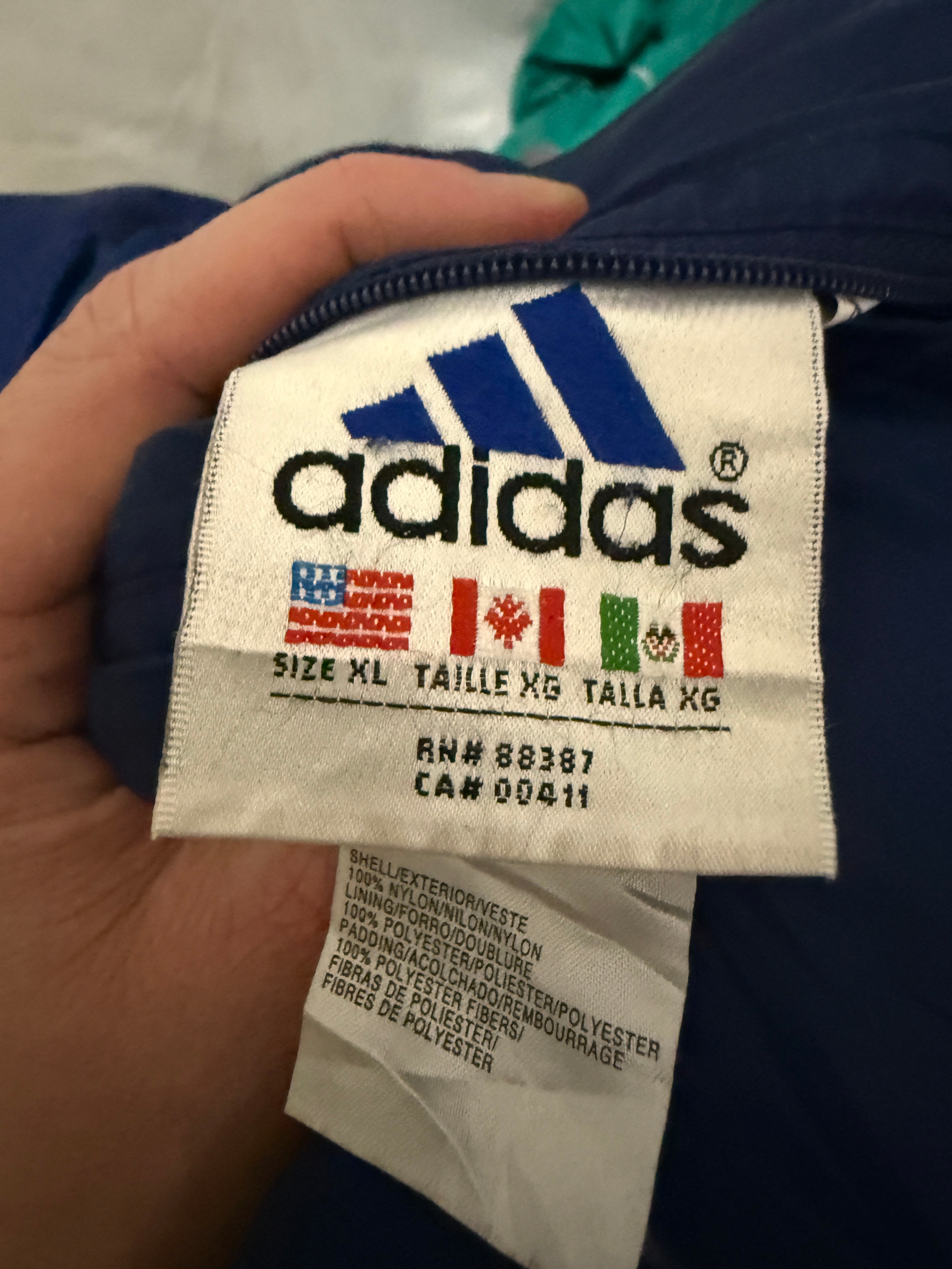 Adidas Wendejacke (Winter- Herbst Jacke) – späte 90er Jahre Vintage - Größe XL