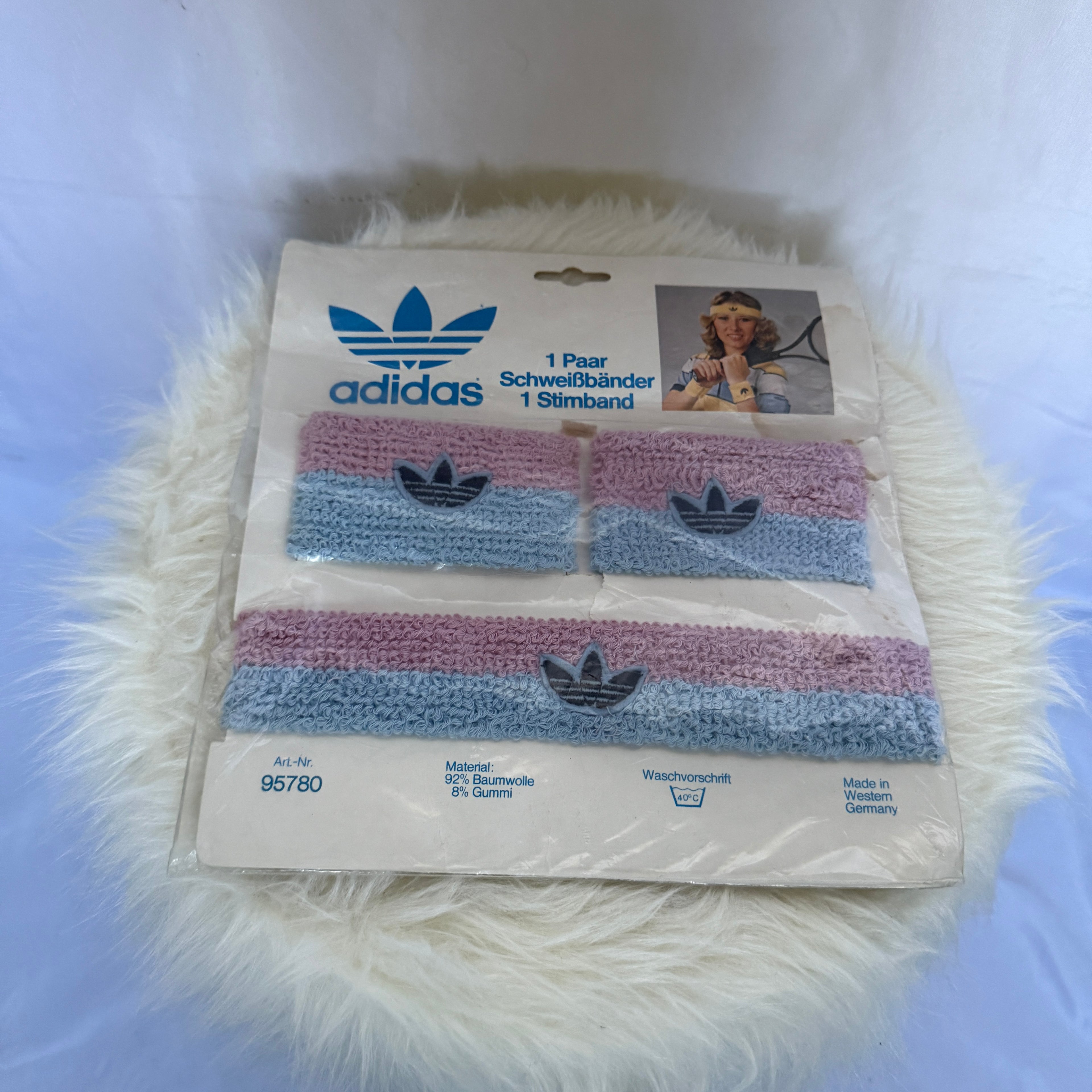 Adidas Vintage Schweißband & Stirnband Set – Made in West Germany OVP – 70er / 80er Jahre