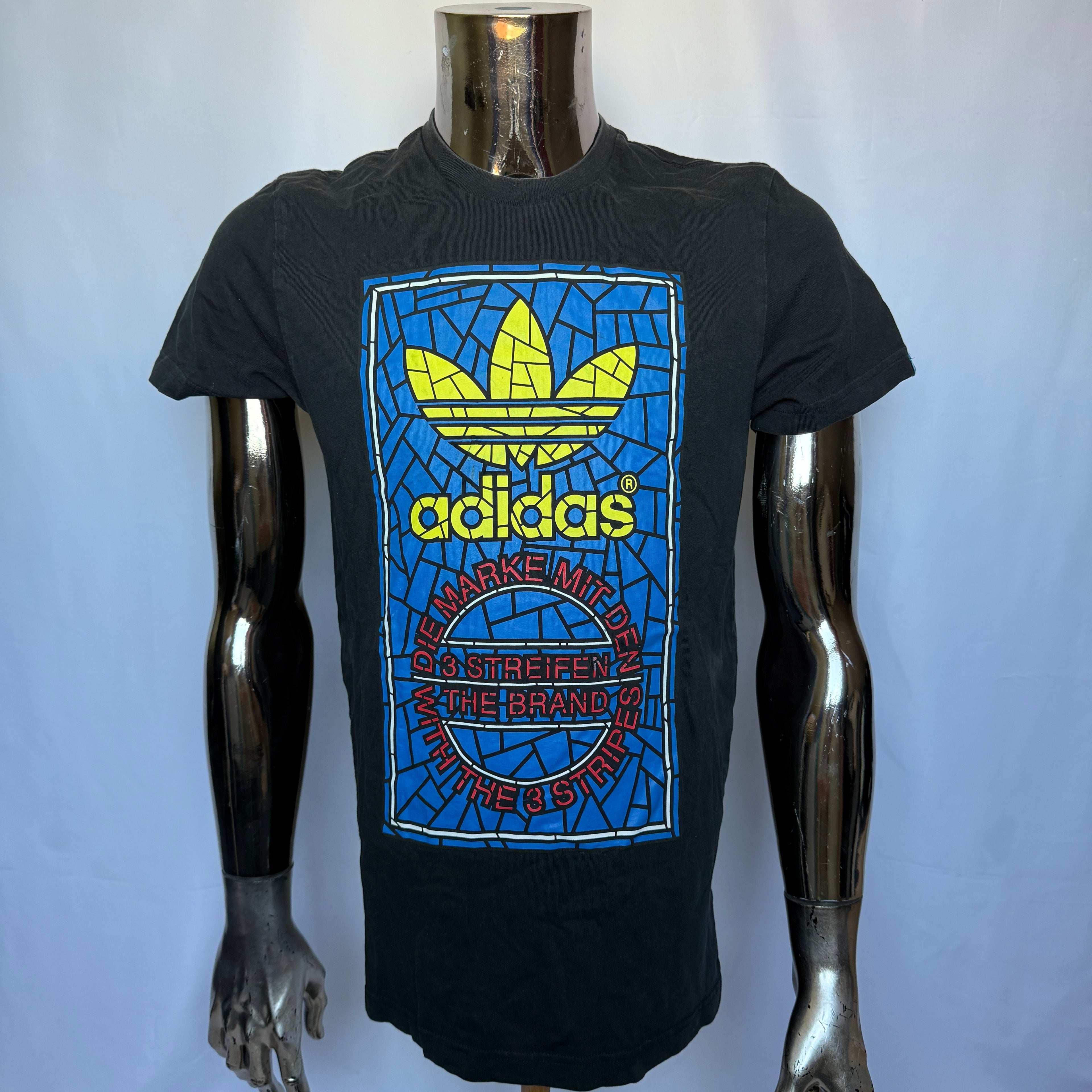 Adidas Originals “Mosaic Trefoil” T-Shirt / Shirt – Retro - Größe M