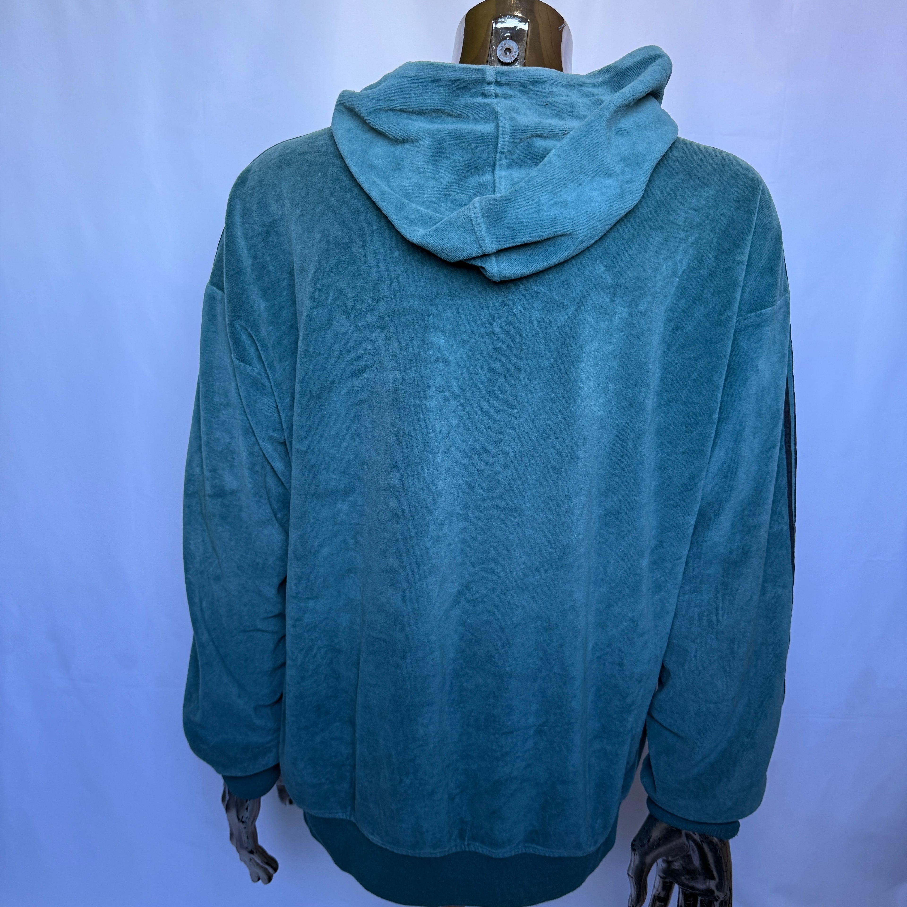 Adidas Velour/Samt Hoodie (Pullover / Sweatshirt) - Limited Retro – Größe M