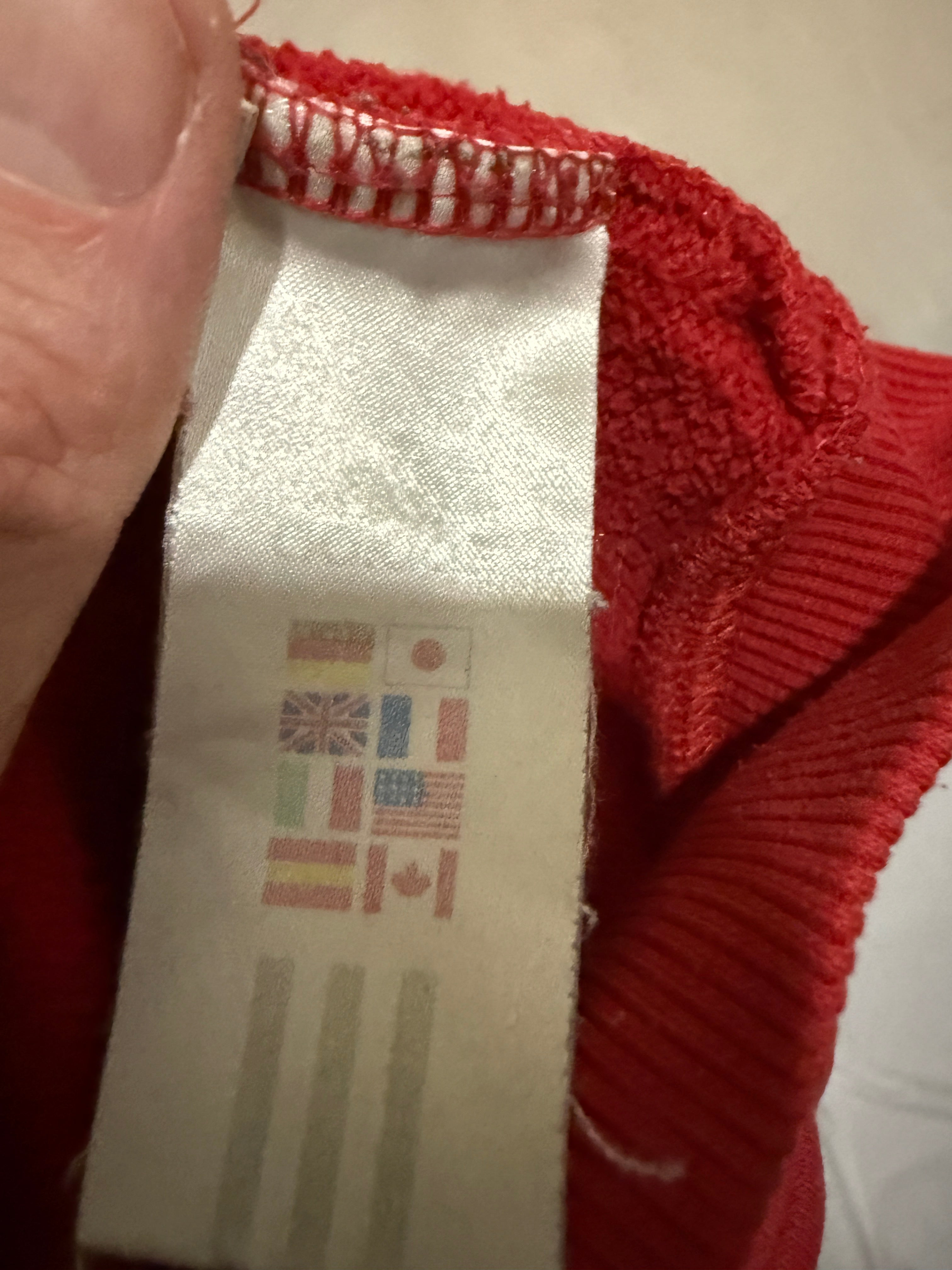 Adidas Hoodie – Red Logo Hoodie – 2006 Vintage - Größe XL