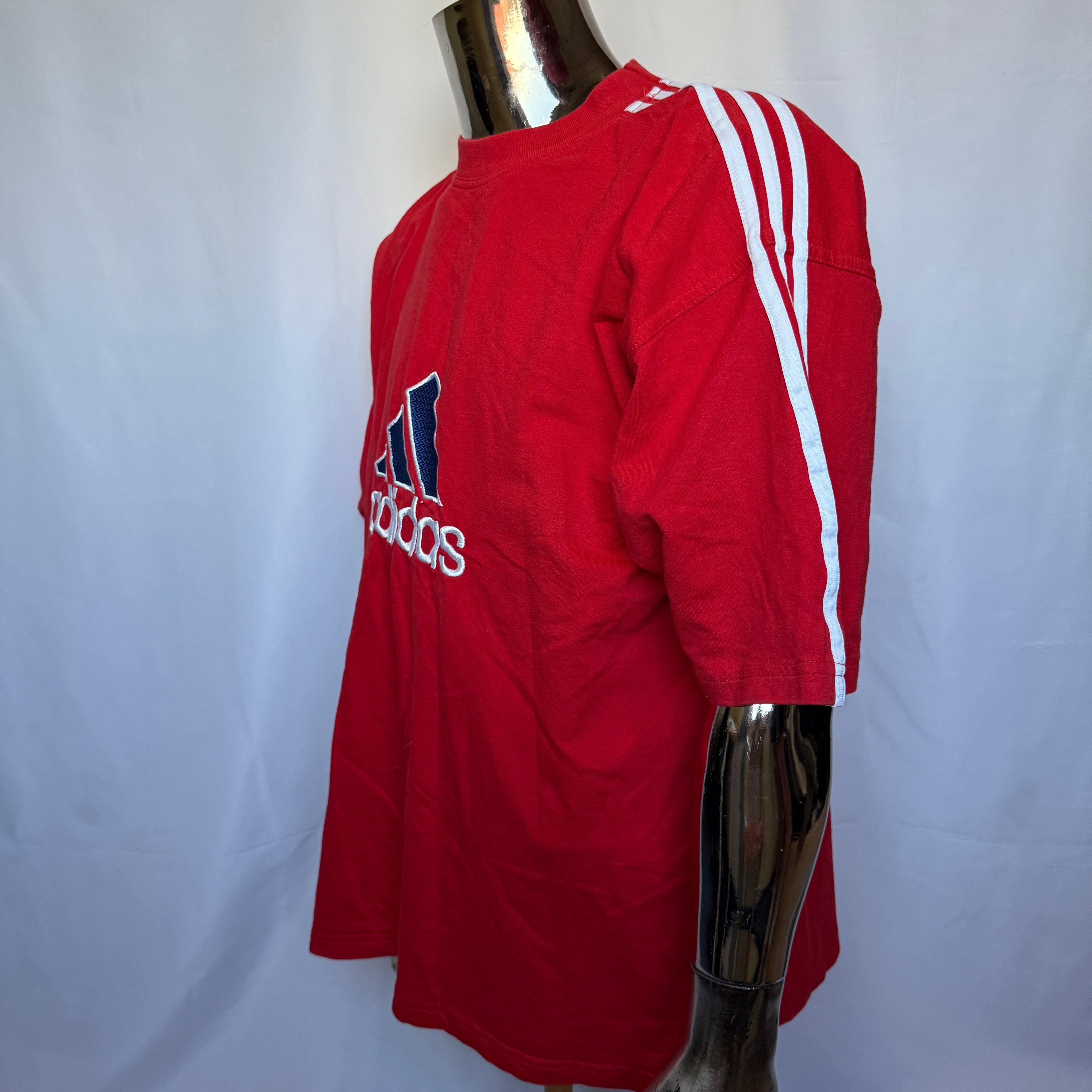 Adidas Sports T-Shirt / Shirt – Classic Logo – frühe 00er Vintage – Größe XL