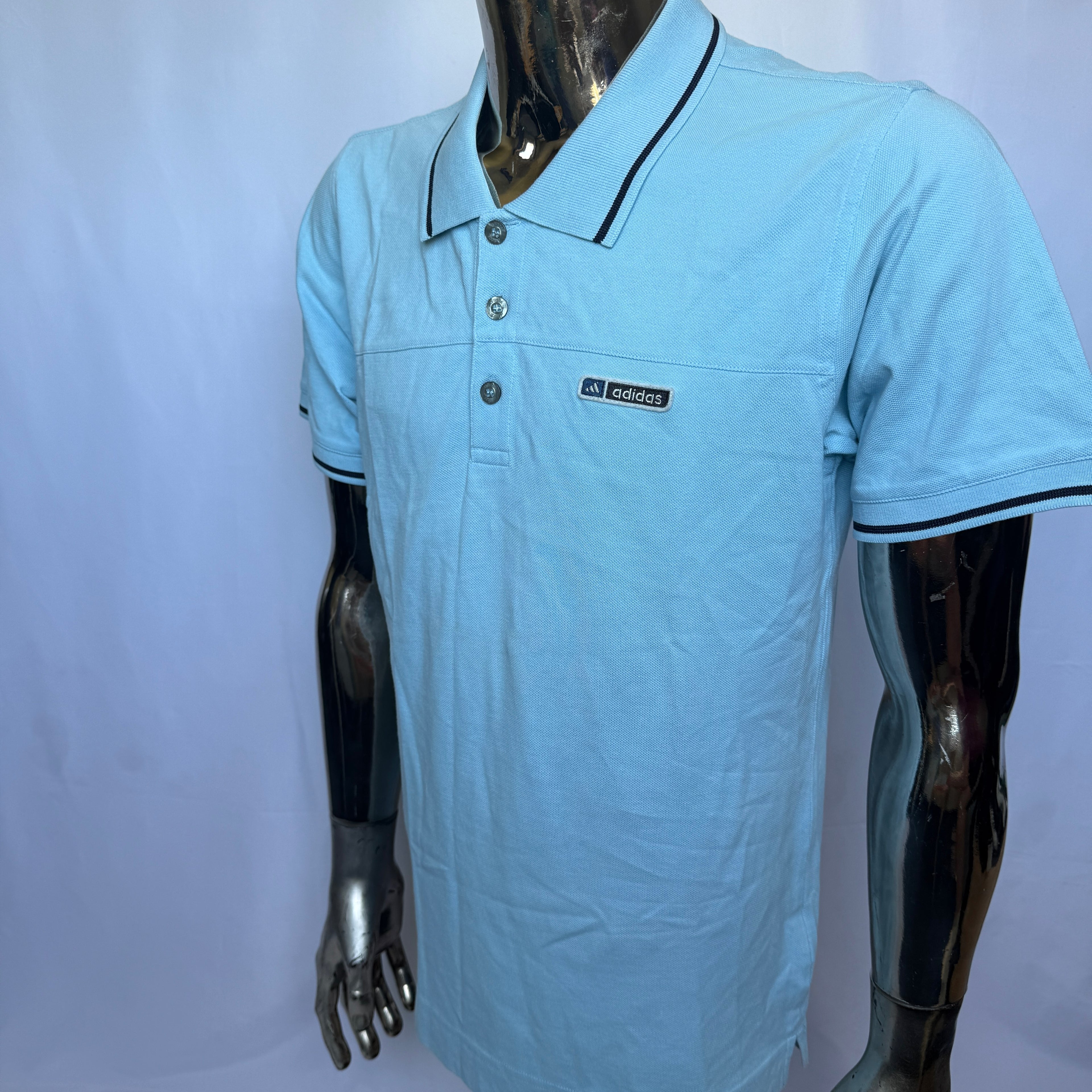 Adidas Polo Shirt – Classic 2000er Sportswear - Größe M