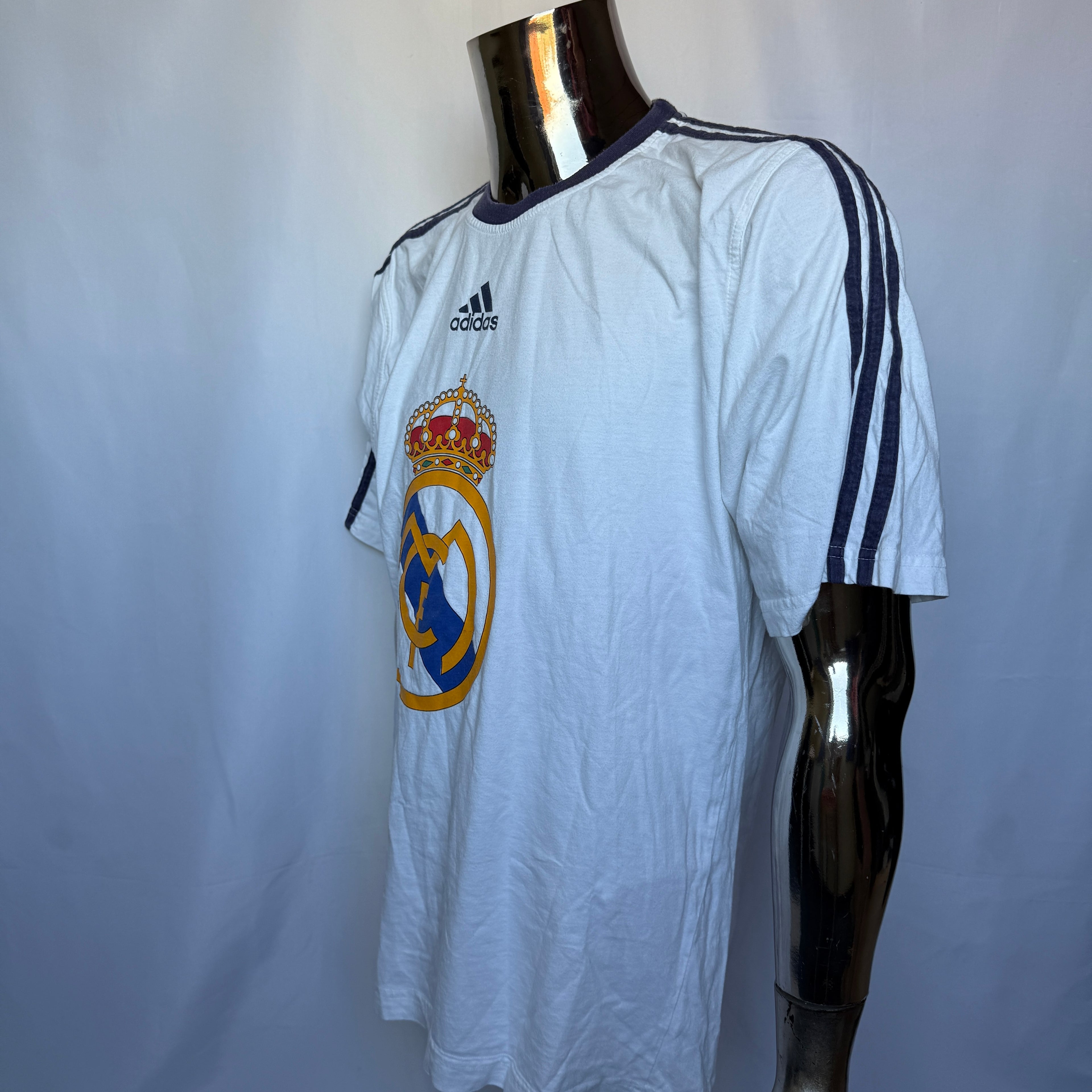 Adidas x Real Madrid T-Shirt  – späte 90er / frühe 00er Vintage - Größe L