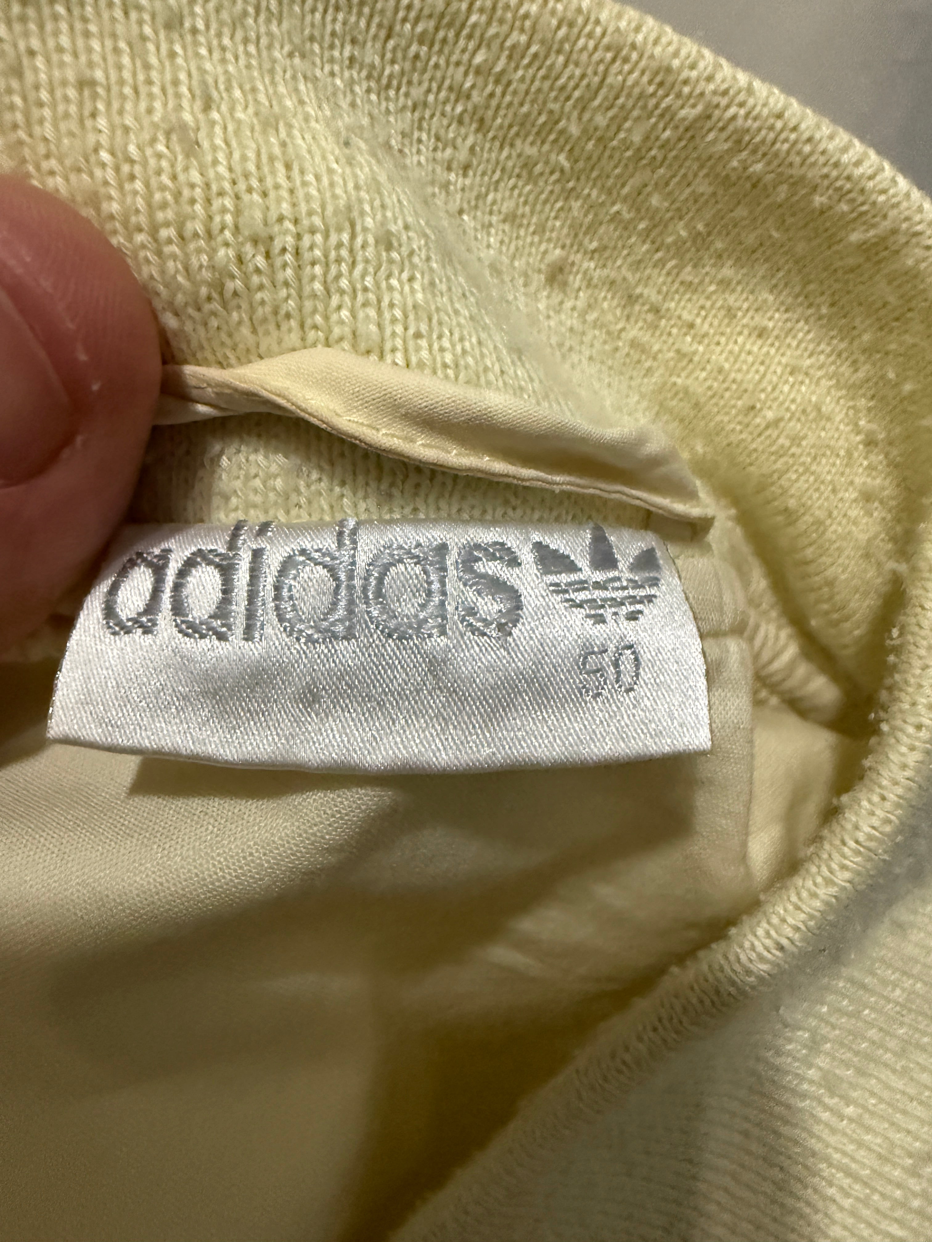 Adidas Originals Jacke- Off-White Minimal Look – 80er/90er Jahre Vintage - Gr. L