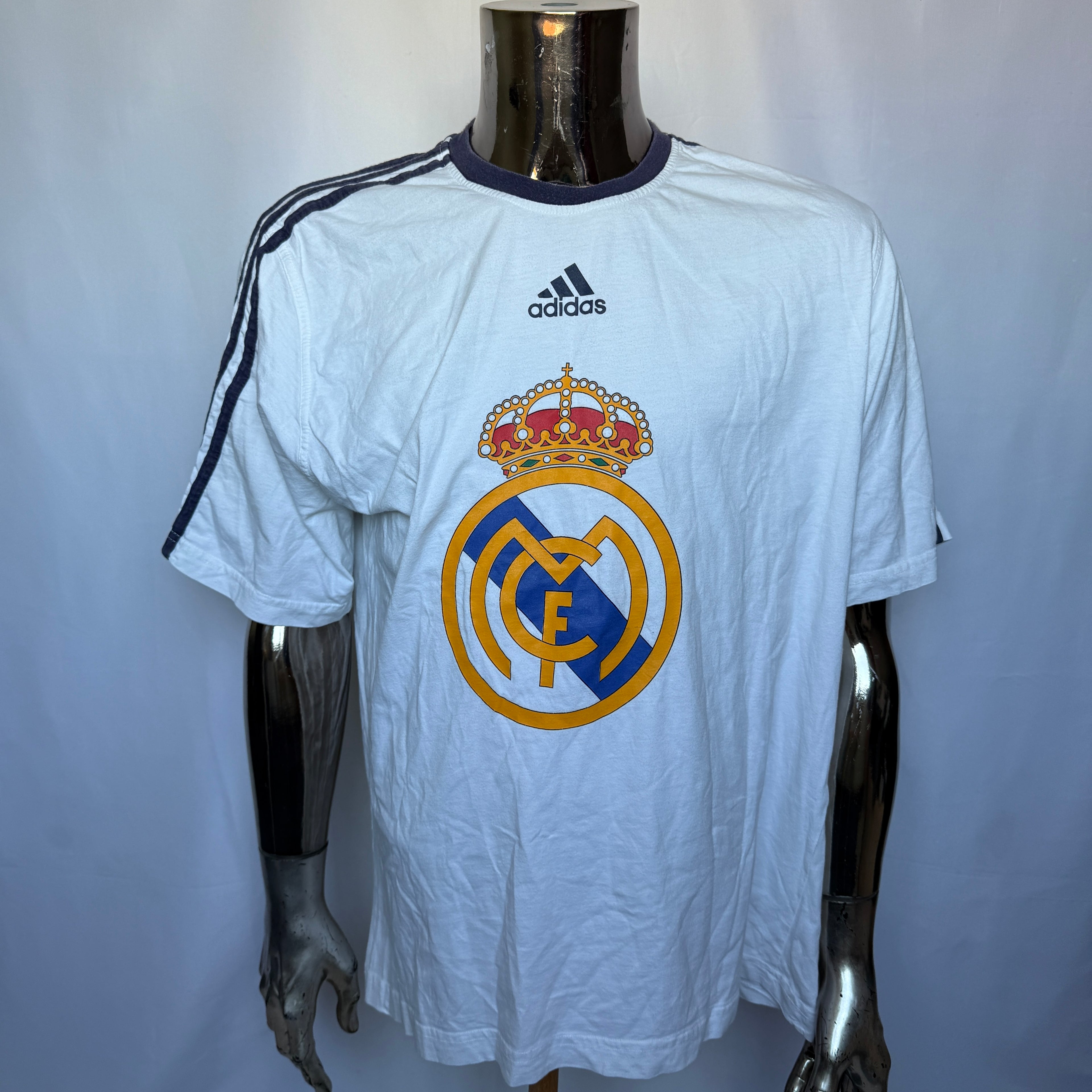 Adidas x Real Madrid T-Shirt  – späte 90er / frühe 00er Vintage - Größe L