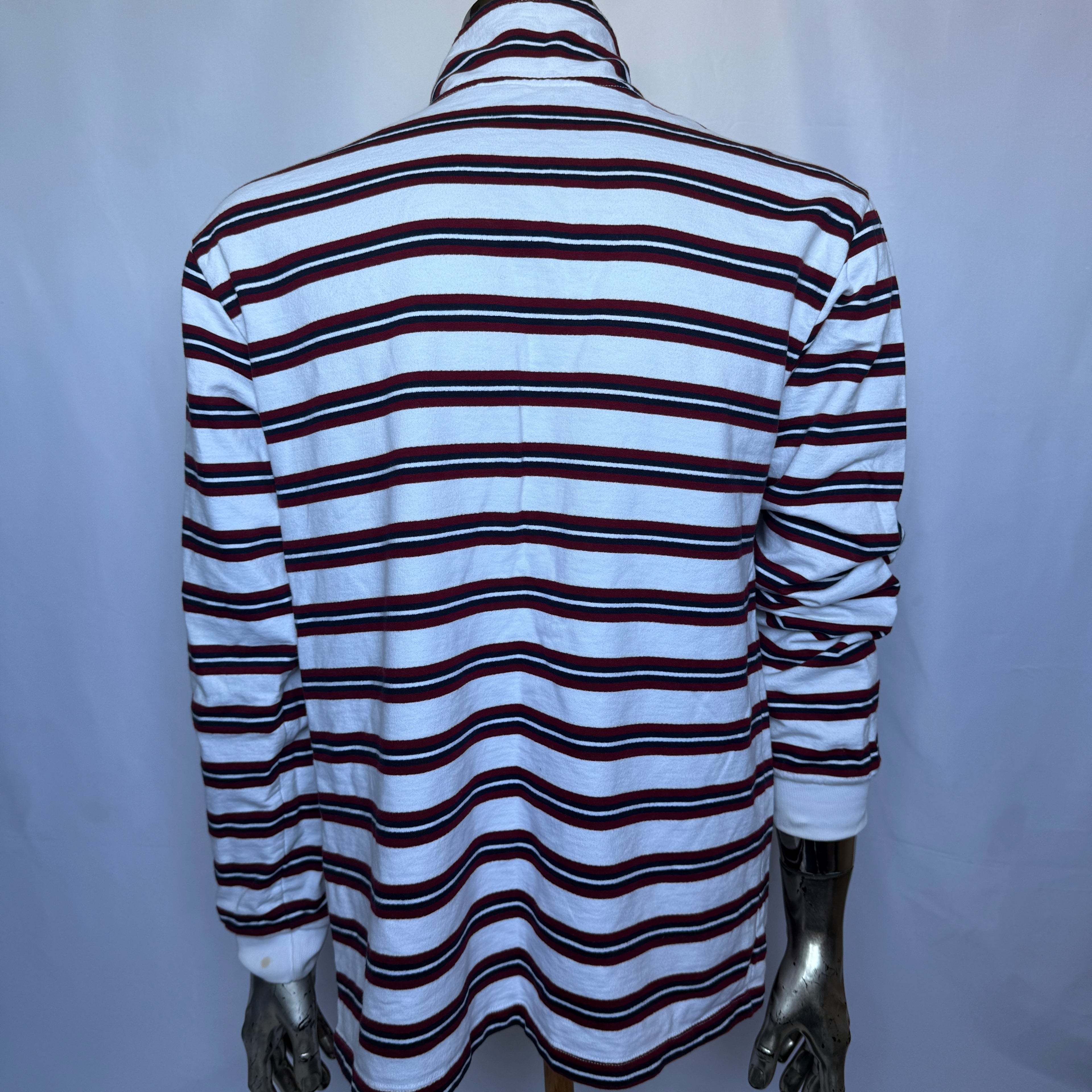 Adidas Longsleeve / Polo / Sweatshirt – Striped Retro Style – Größe M
