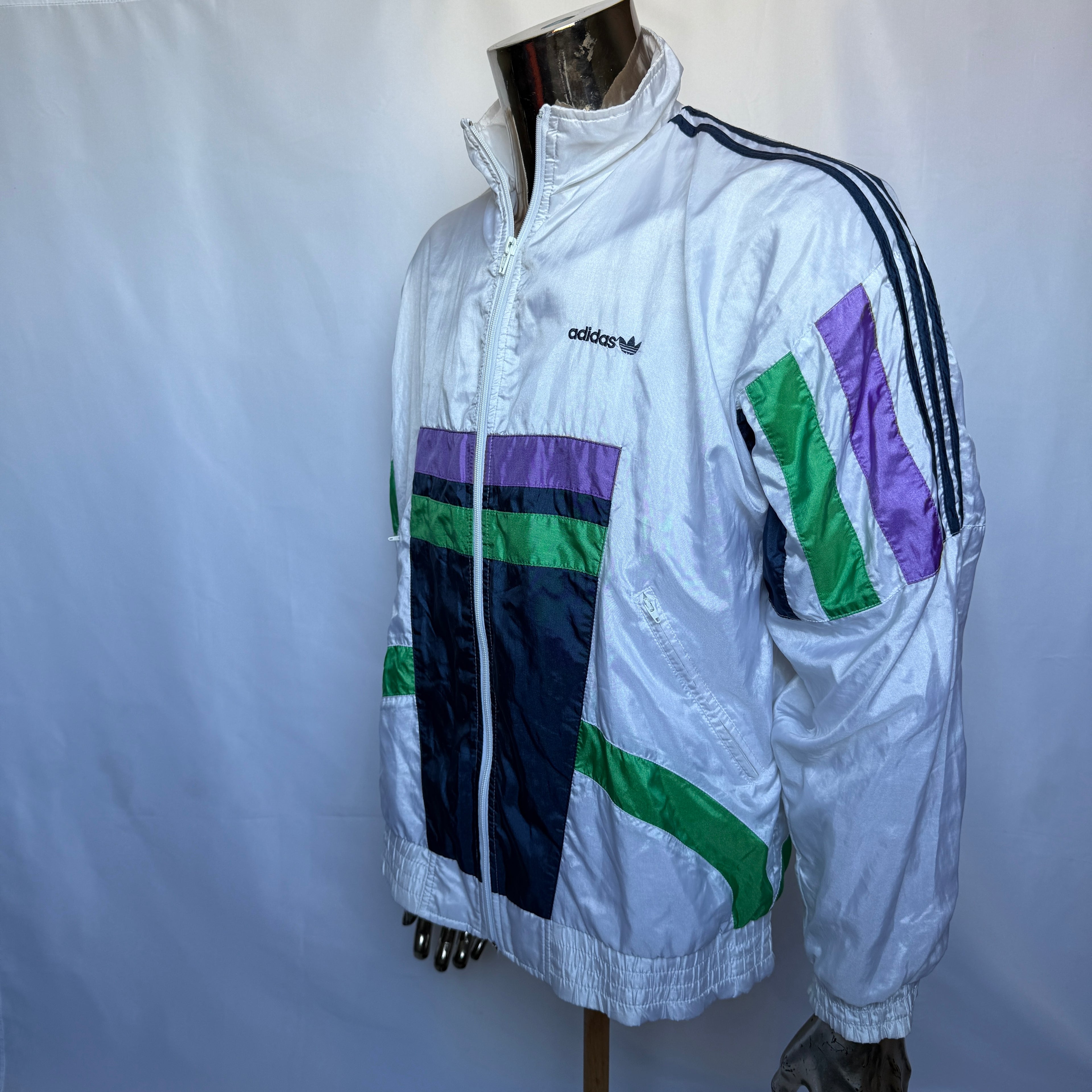 Adidas Originals Windbreaker / Jacke – frühe 90er Jahre Vintage - Größe S