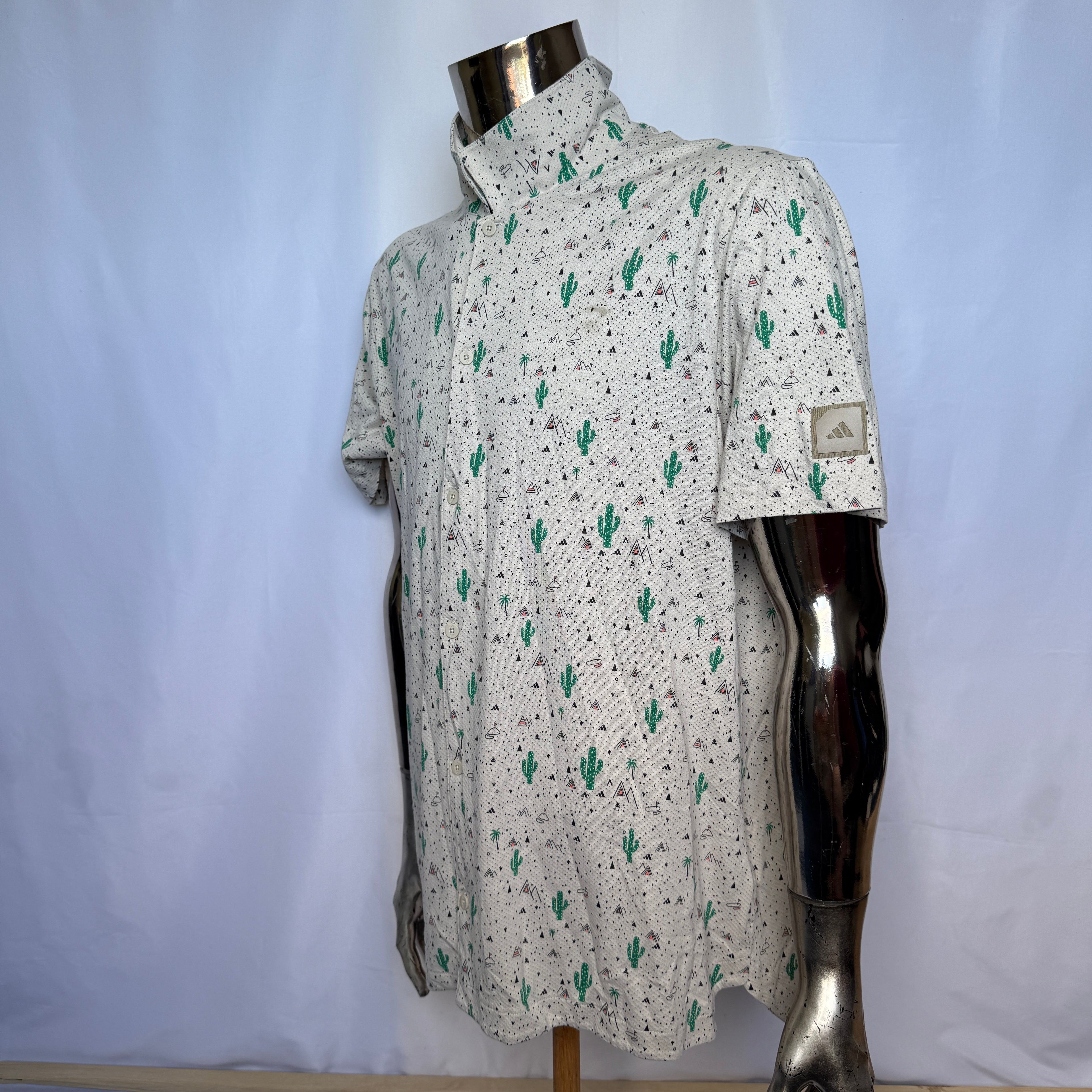 Adidas Hemd – Cactus Print – Modern Performance Style - Größe XL