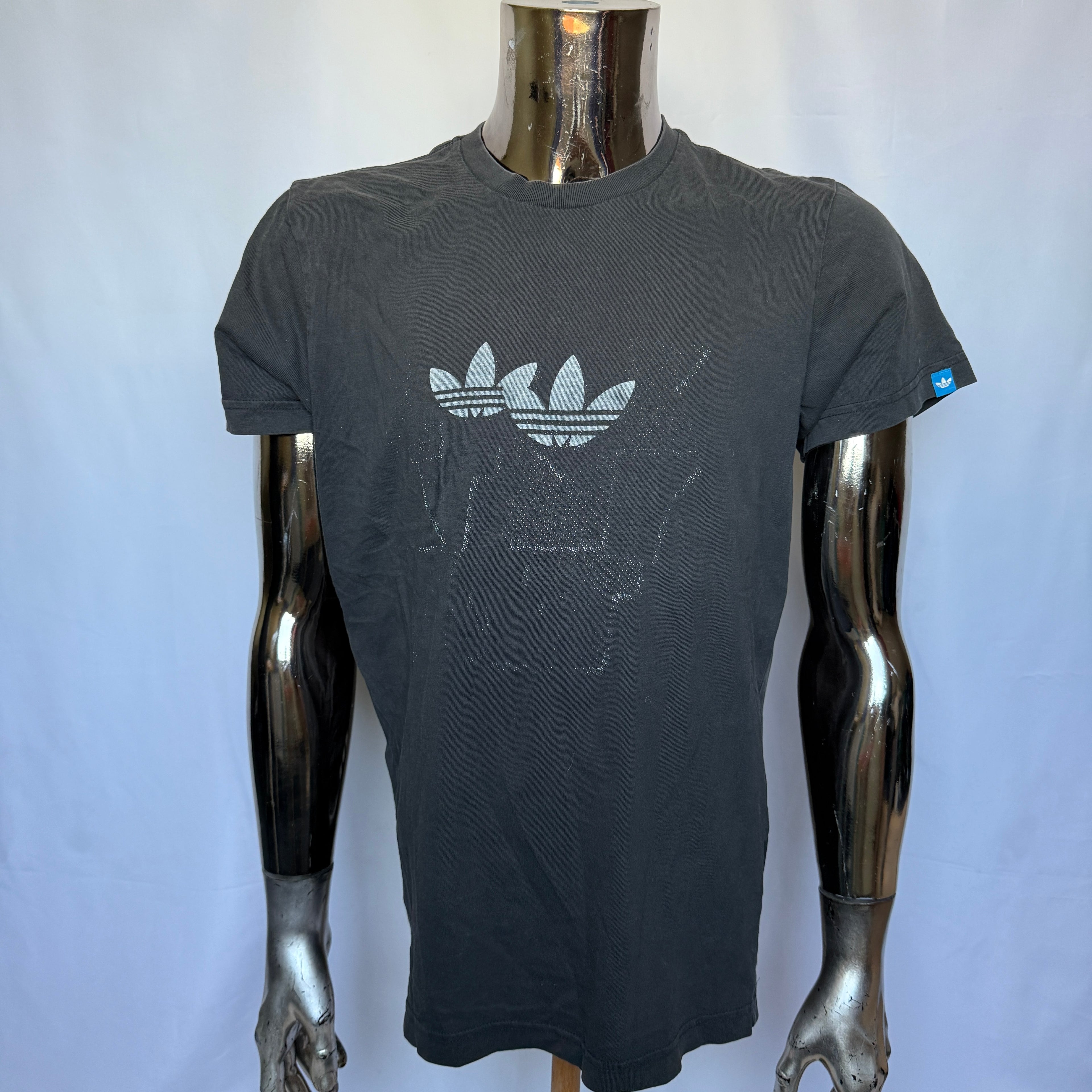 Adidas Originals “Trefoil Robot” T-Shirt / Shirt – Graphic Vintage - Größe L