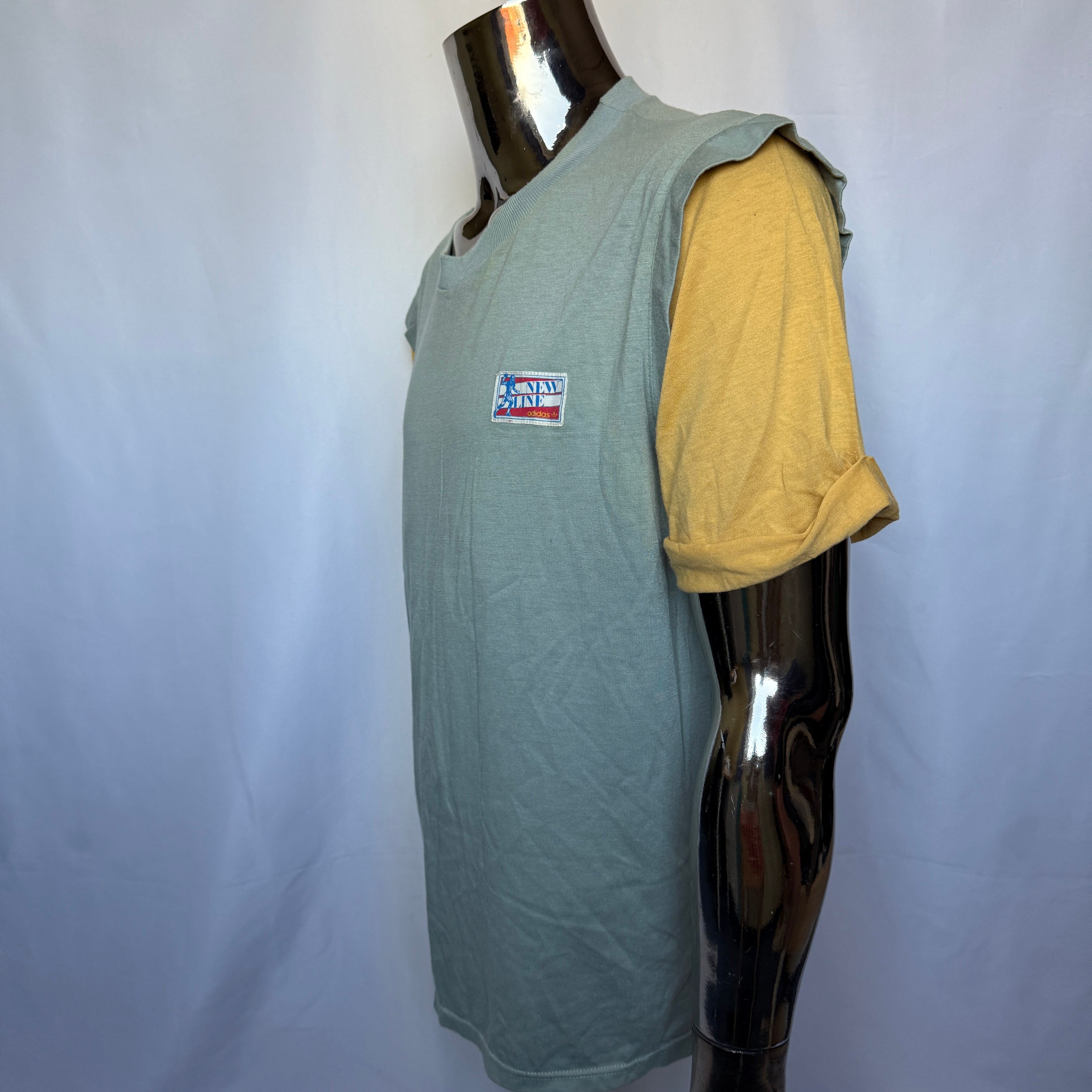 Adidas “New Line” T-Shirt – Made in France – Ventex Production – 1980s Vintage / Rarität - Größe M