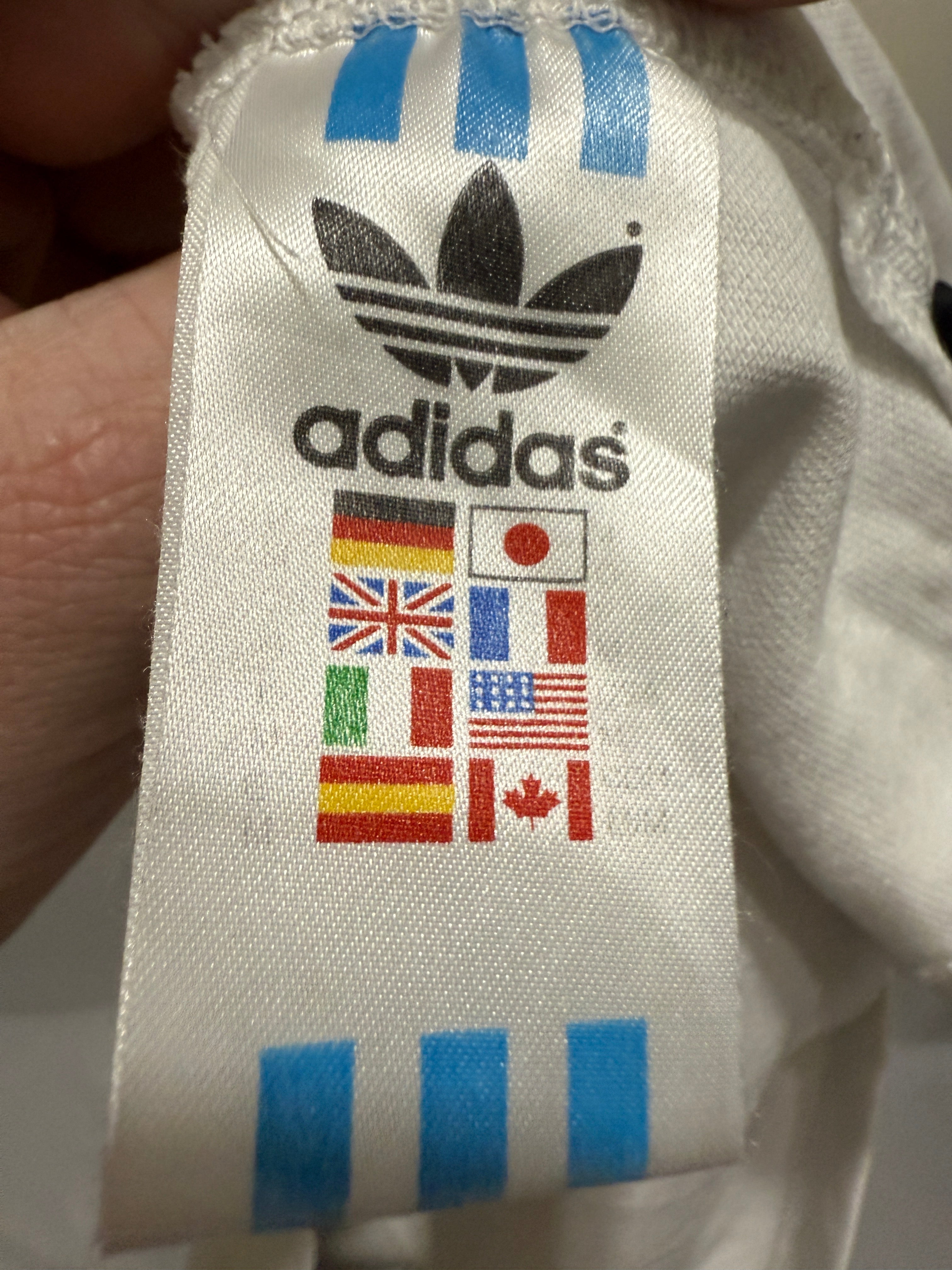 Adidas Originals Polo Shirt – White Trefoil - Sample (selten/Prototyp) - Größe L