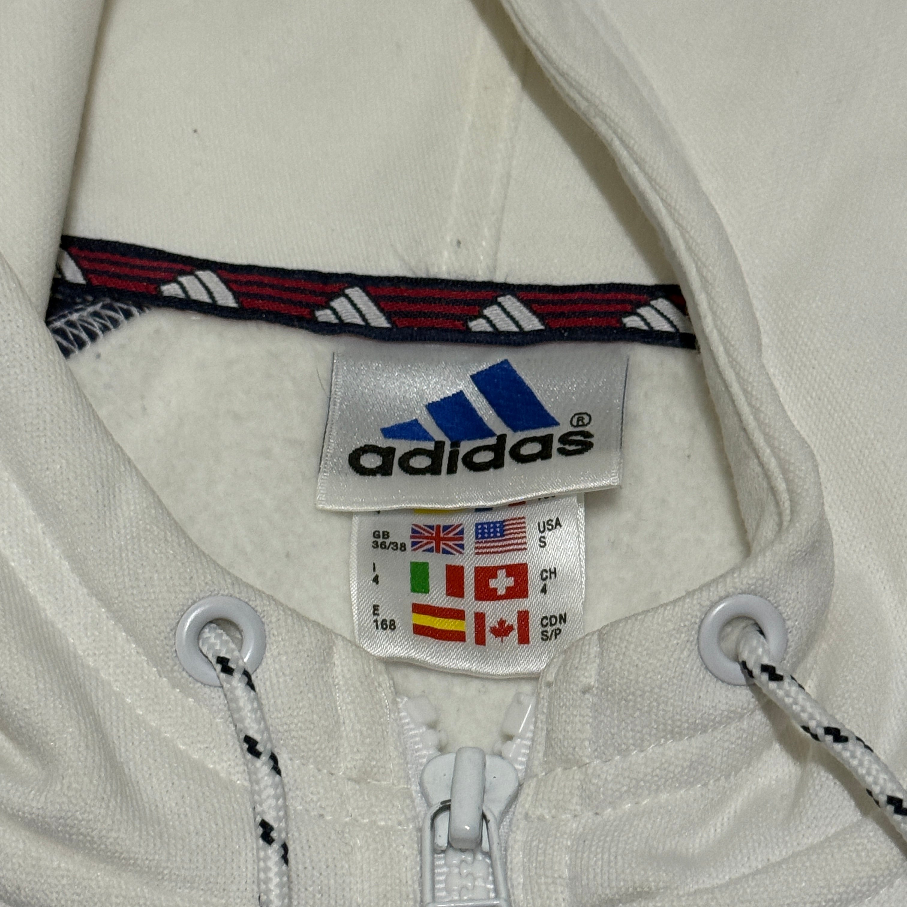 Adidas Zip Hoodie (Pullover / Jacke) - frühe 00er Jahre Vintage - Größe S (eher M)