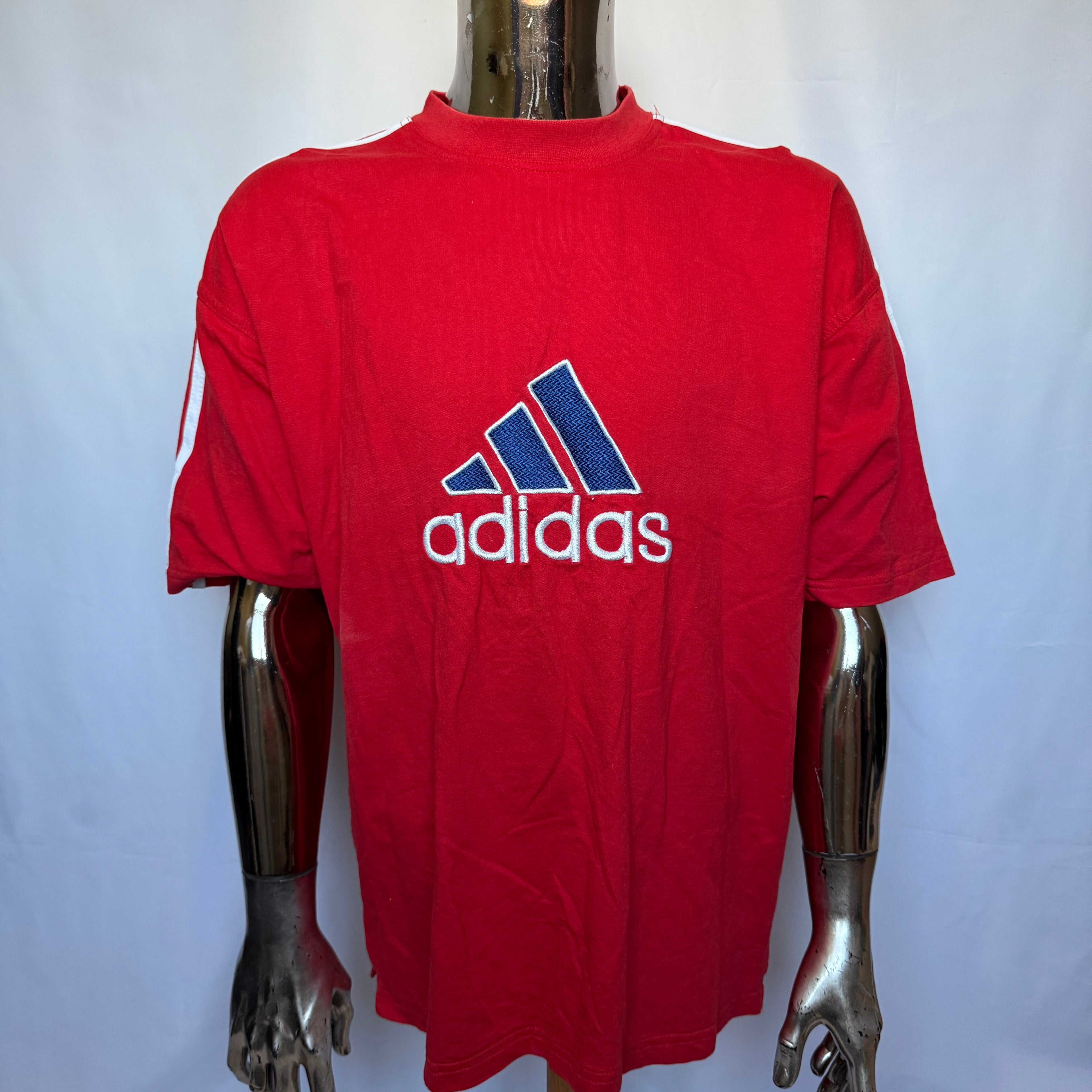 Adidas Sports T-Shirt / Shirt – Classic Logo – frühe 00er Vintage – Größe XL