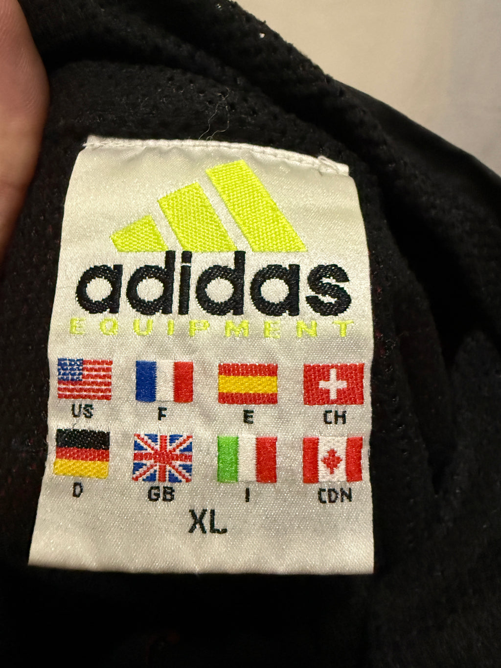 Adidas Equipment Jacke / Windbreaker– 90er Jahre Vintage - Größe XL