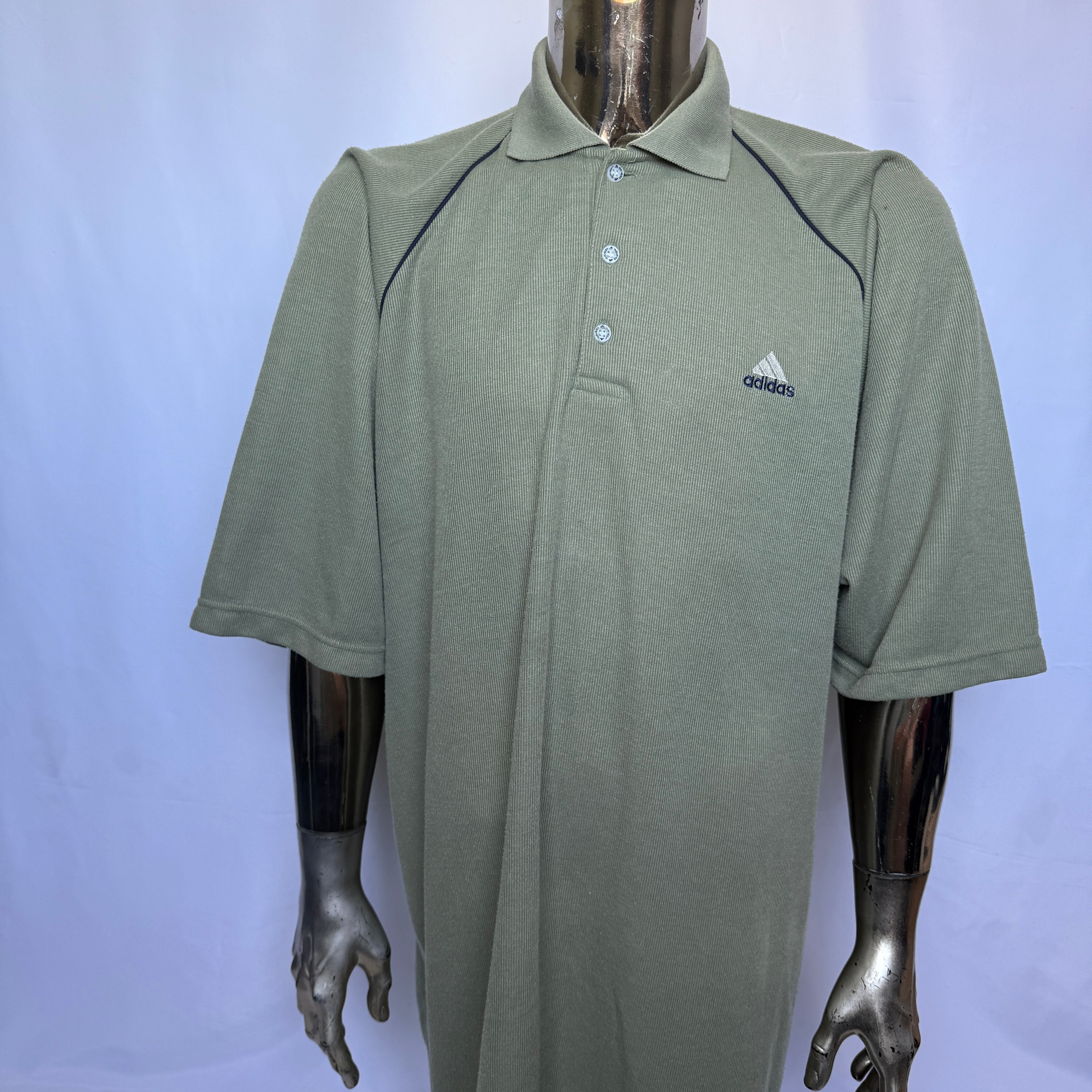 Adidas Equipment Polo Shirt – frühe 90er Vintage – Oversized Fit - Größe 4XL