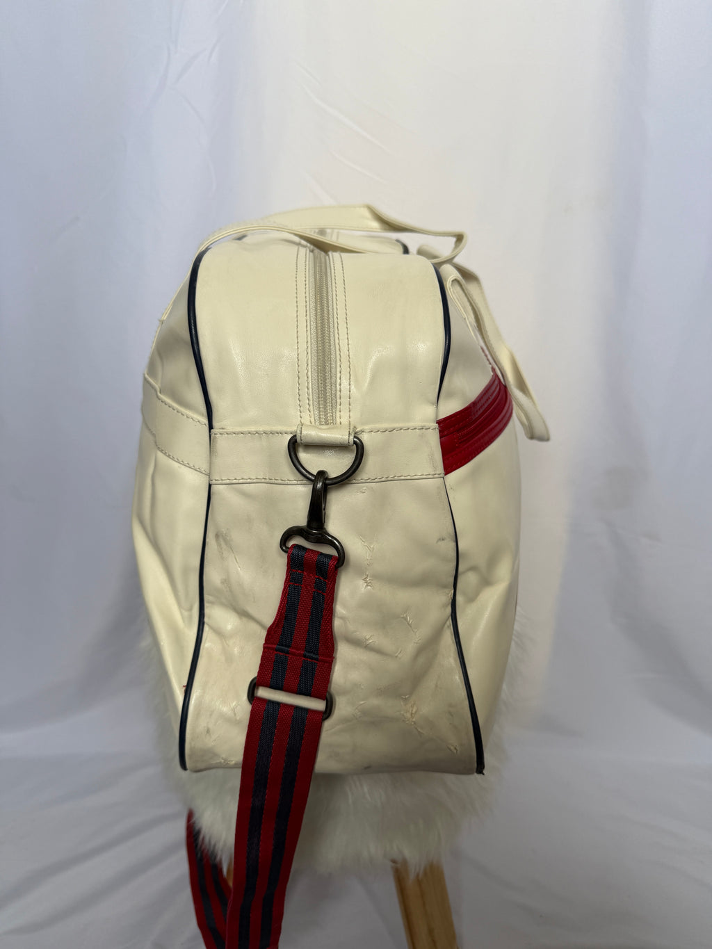 adidas Vintage Sporttasche / Tasche – Creme/Rot (Trefoil / Duffle Bag)