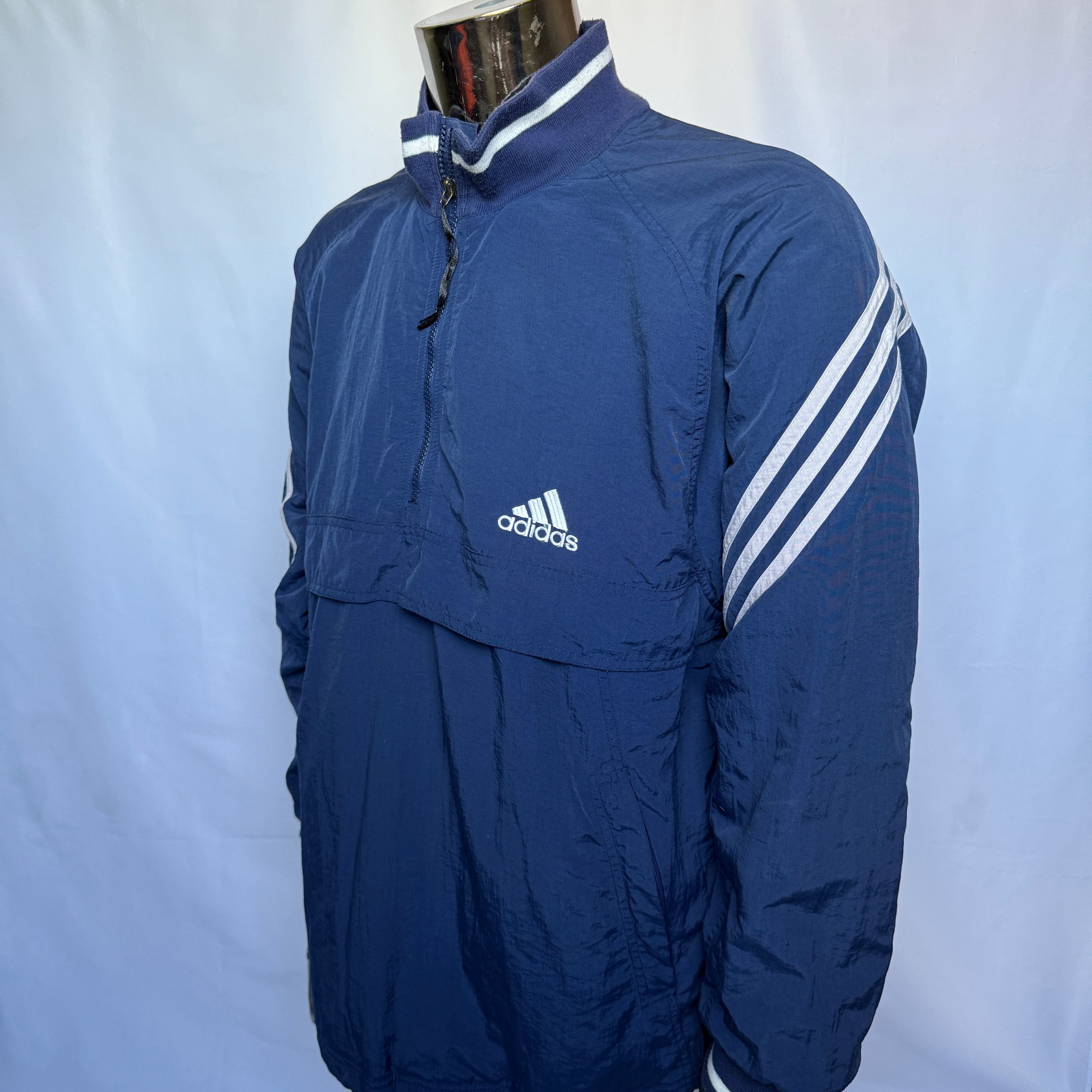 Adidas Originals Windbreaker Half-Zip Pullover / Jacke – späte 90er- Größe M
