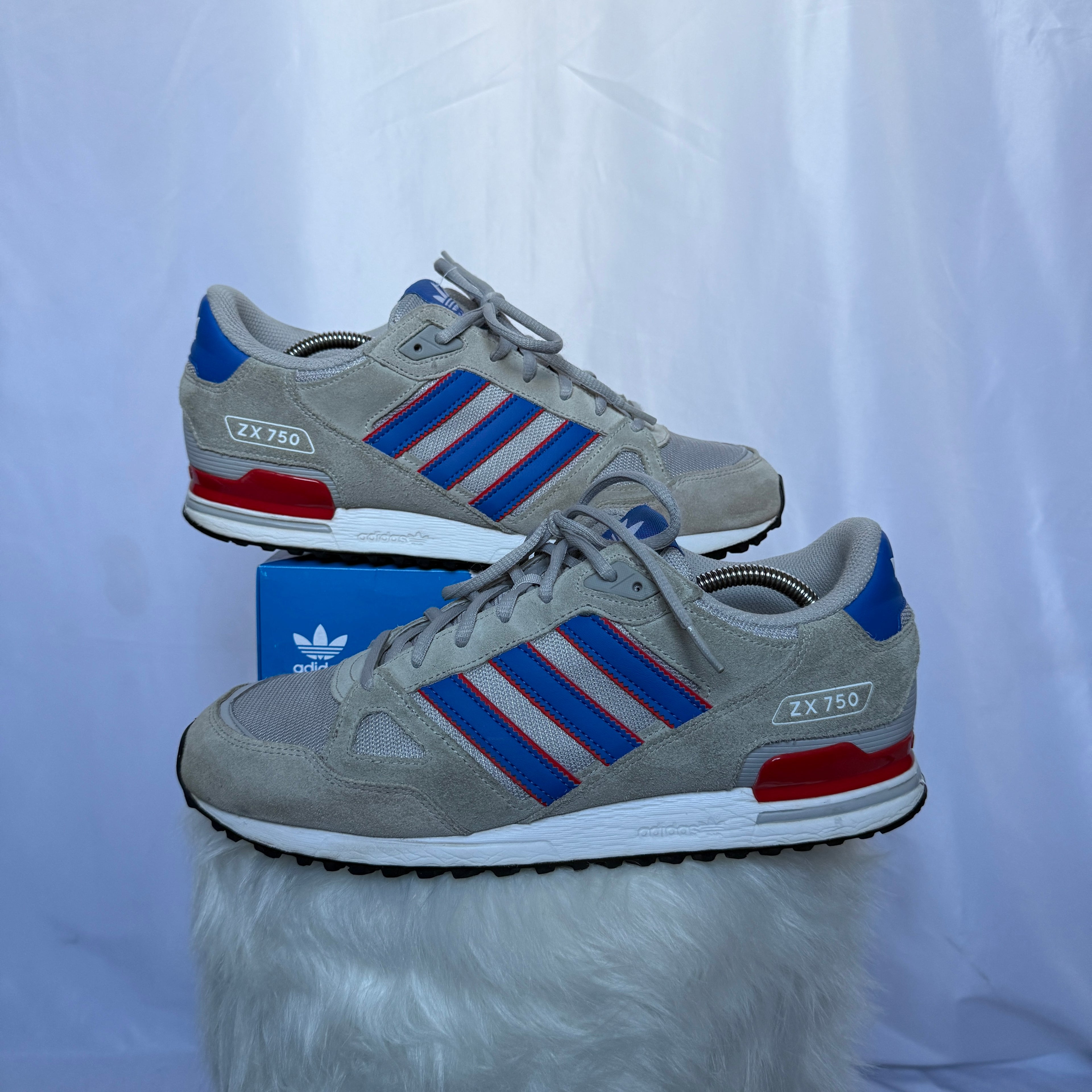 Adidas ZX 750 – blau/grau Retro Running Classic - Größe 46