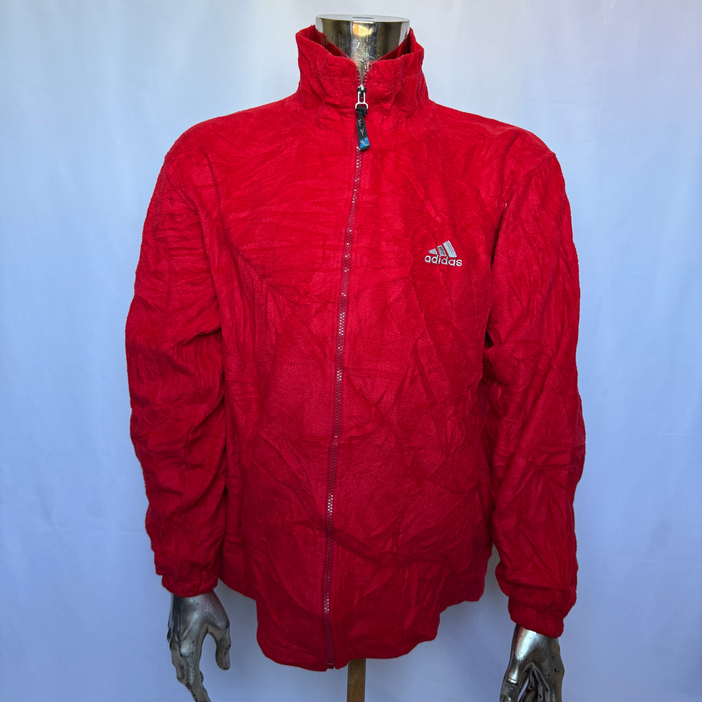 Adidas Fleece Jacke / Pullover / Sweatshirt – späte 1990er  Vintage - Größe M