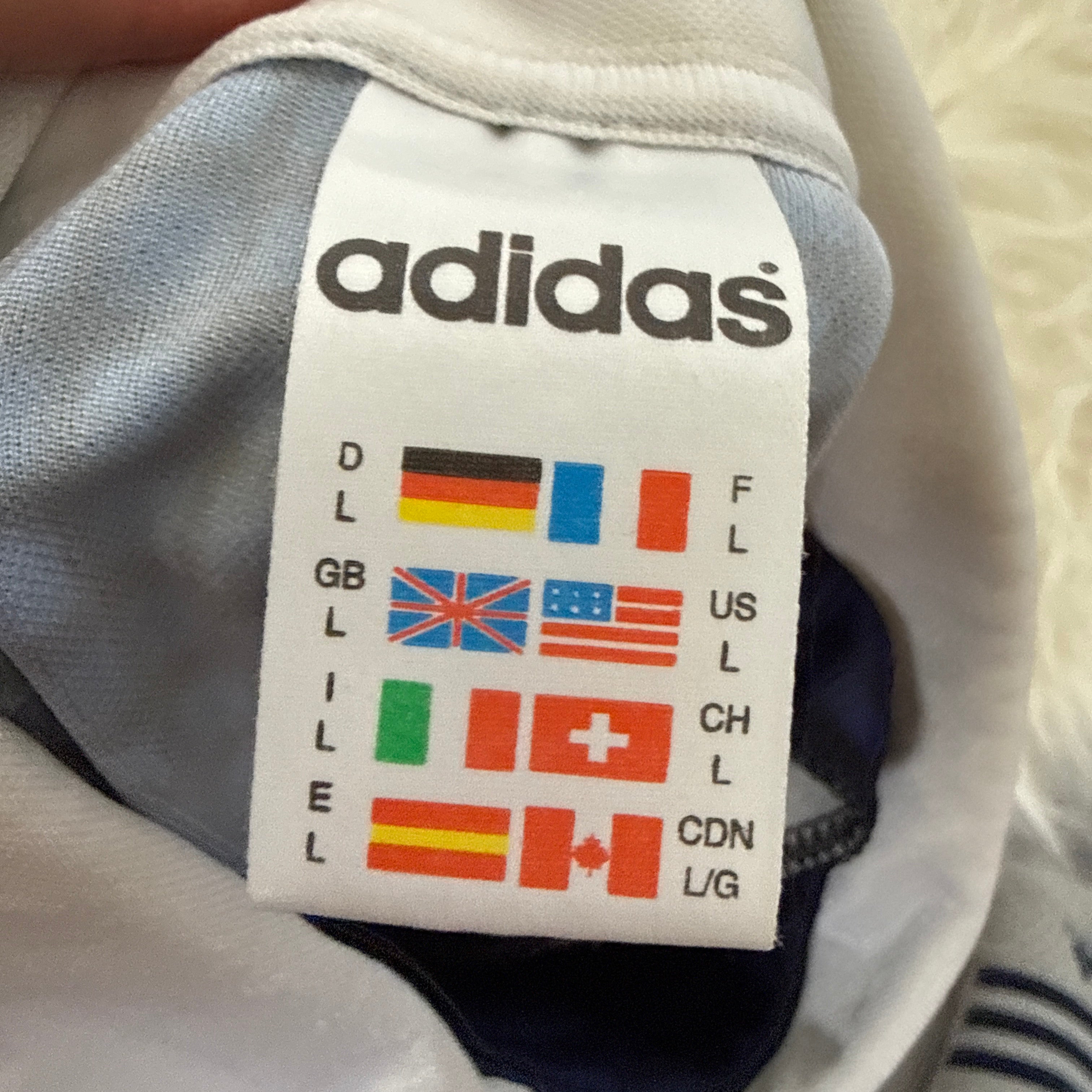 adidas 80er 90er Vintage Polo Shirt / Polohemd – Gr. L