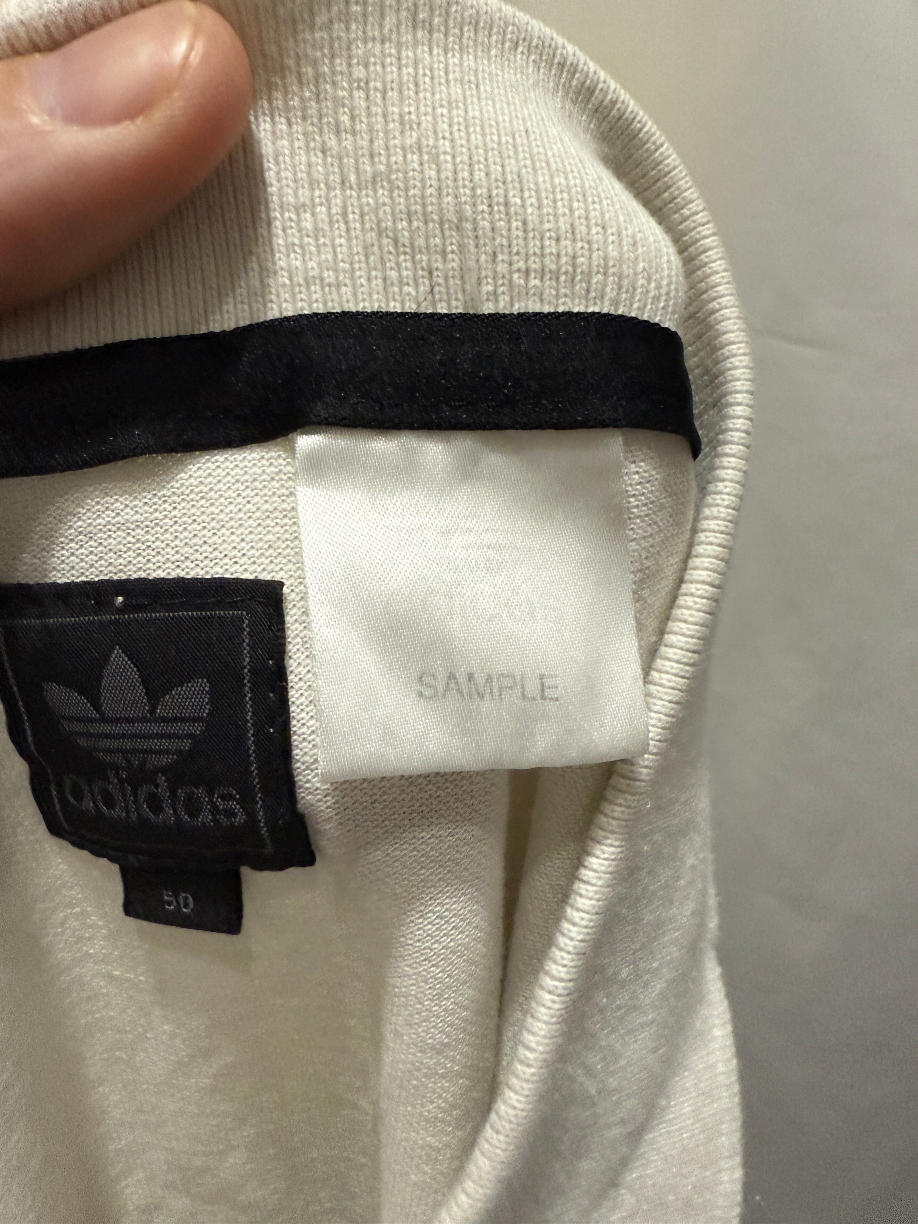Adidas Originals Polo Shirt – White Trefoil - Sample (selten/Prototyp) - Größe L