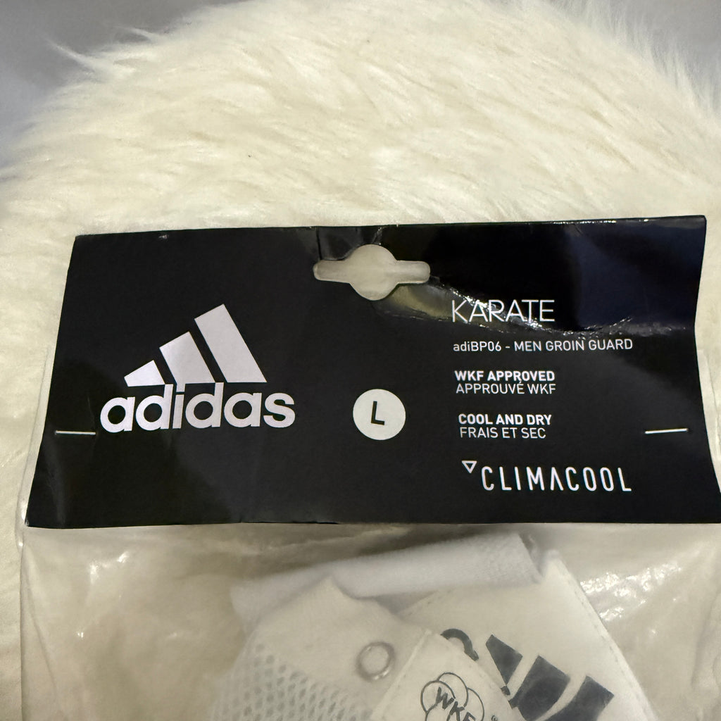 adidas Kampfsport Tiefschutz adiBP06 – WKF Approved – Climacool – Weiß – Gr. L – Neu & OVP