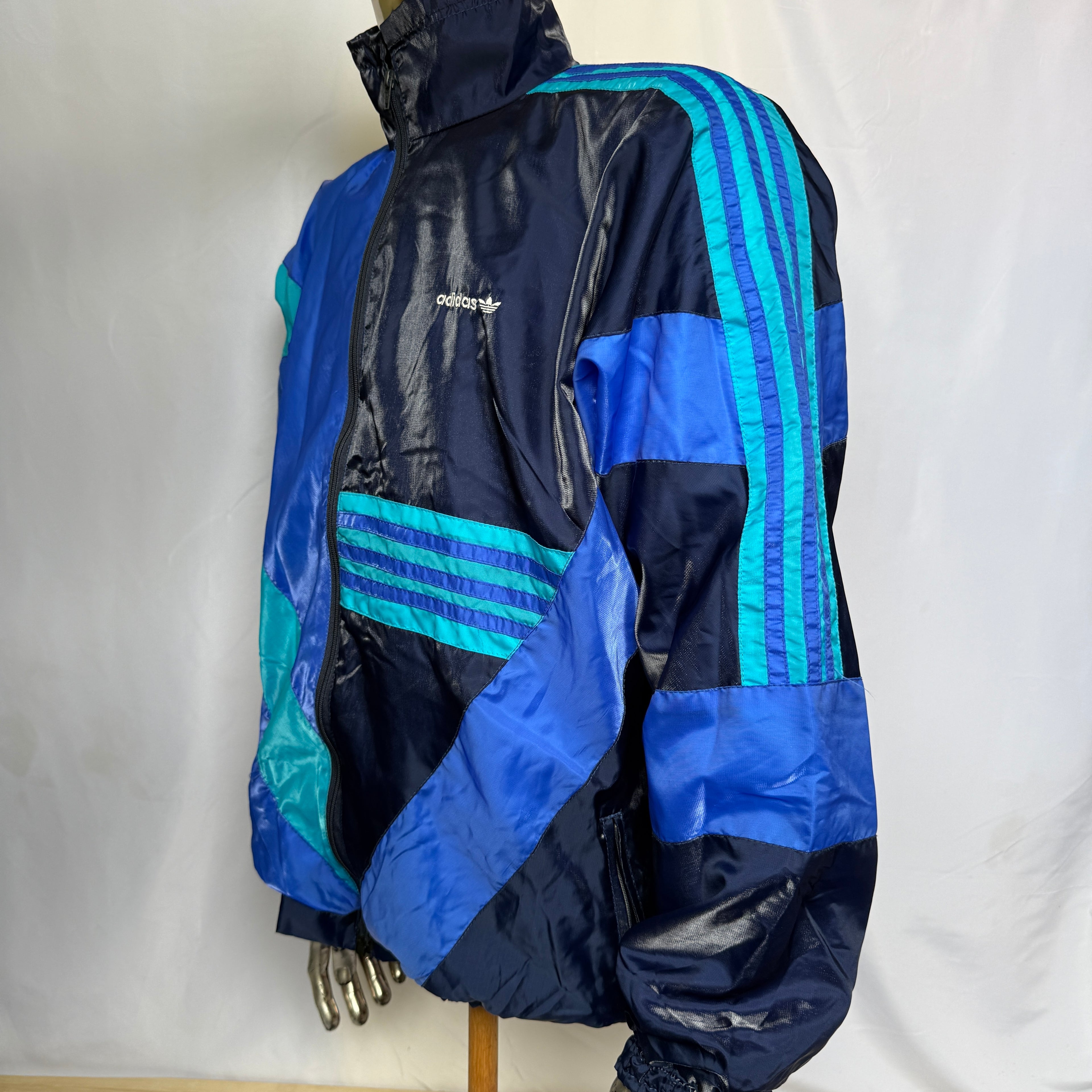 adidas 80er Vintage Track Jacket / Jacke / Windbreaker – Rarität (Made in West-Germany) - Gr. XXL