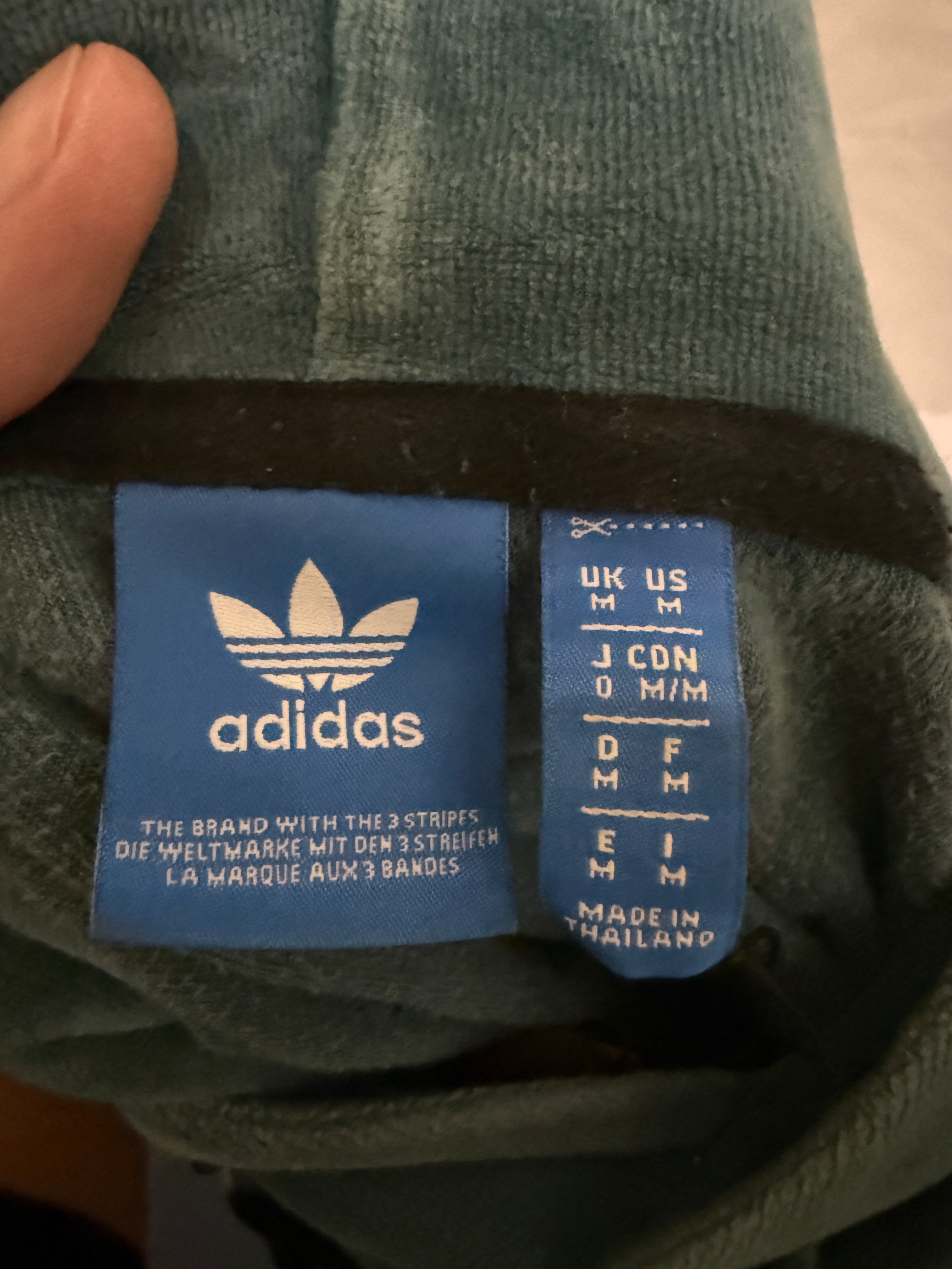 Adidas Velour/Samt Hoodie (Pullover / Sweatshirt) - Limited Retro – Größe M