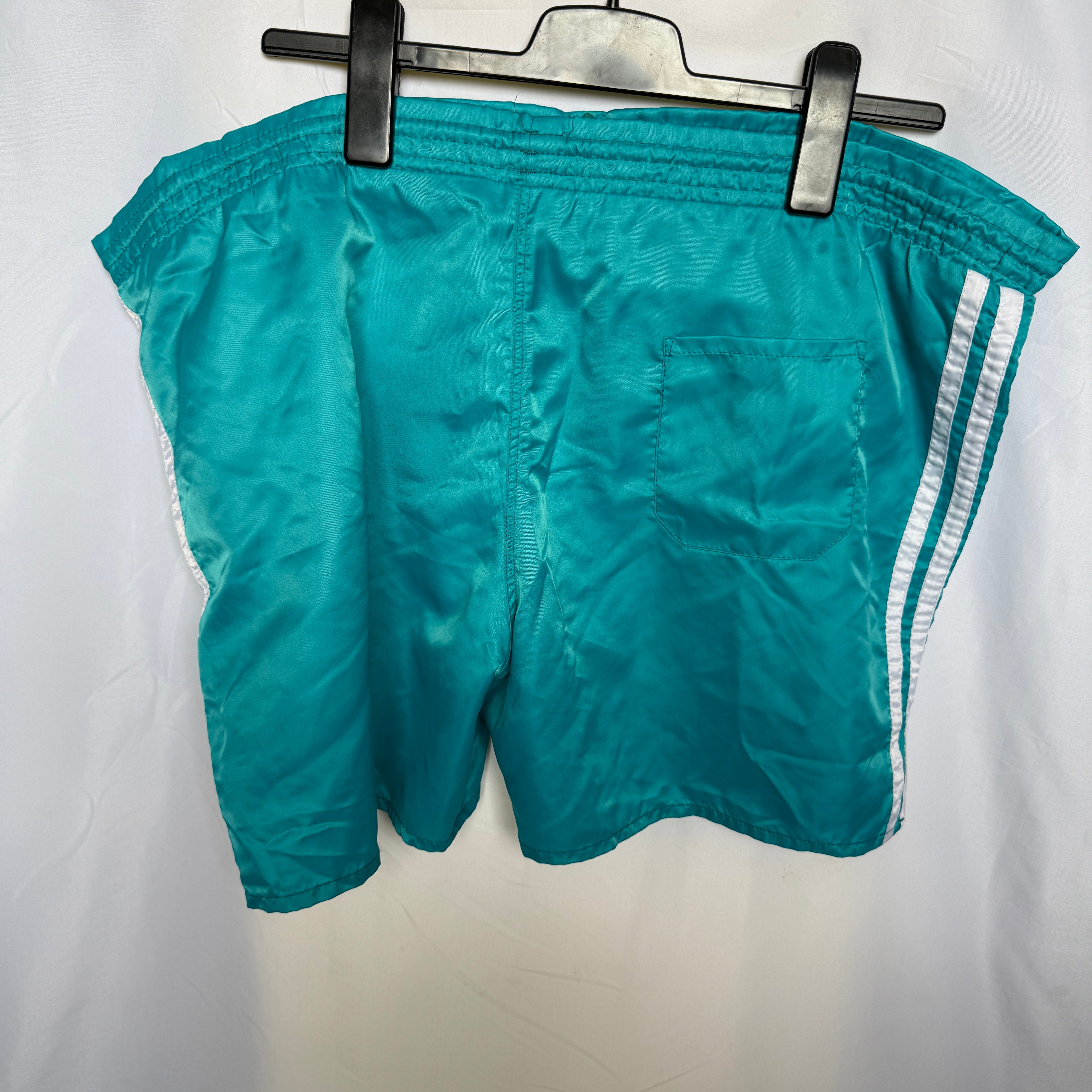 adidas 70er 80er Vintage Shorts Sprinter Hose – Glanz / Satin Rarität– Gr. M-L