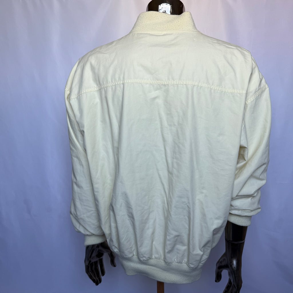 Adidas Originals Jacke- Off-White Minimal Look – 80er/90er Jahre Vintage - Gr. L