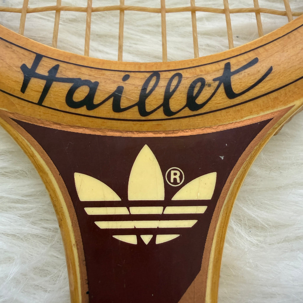 adidas Tennis Schläger – Modell „Haillet“ – Holz – 70er Vintage – Rarität