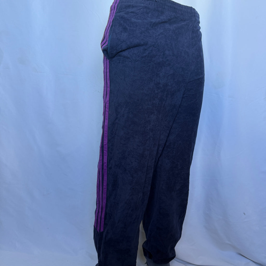 adidas Vintage Track Pants – Big Side Logo Patch – Trefoil – 3-Stripes – Gr. L