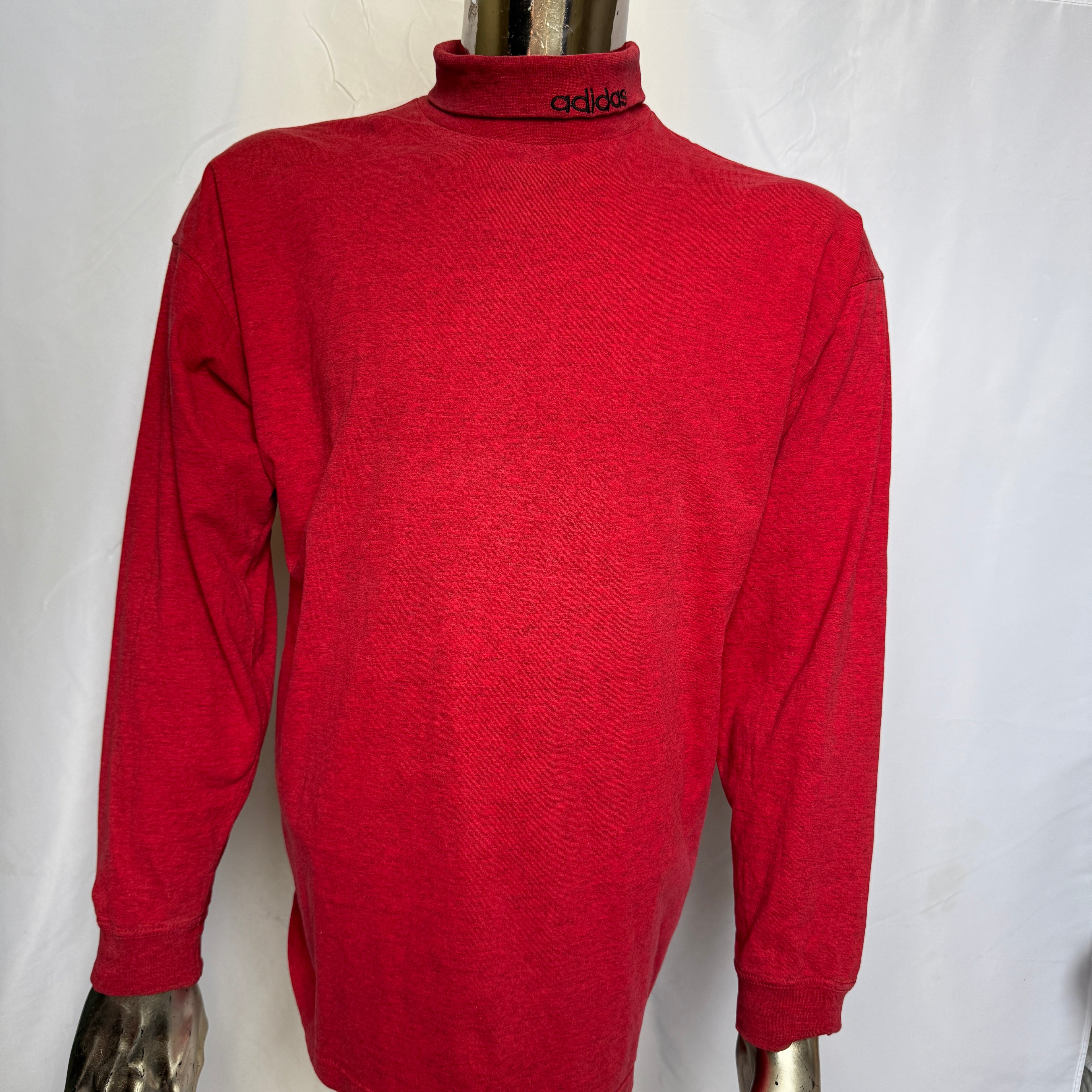 adidas 90er Vintage Rollkragen Pullover / Shirt - Y2K – Gr. L