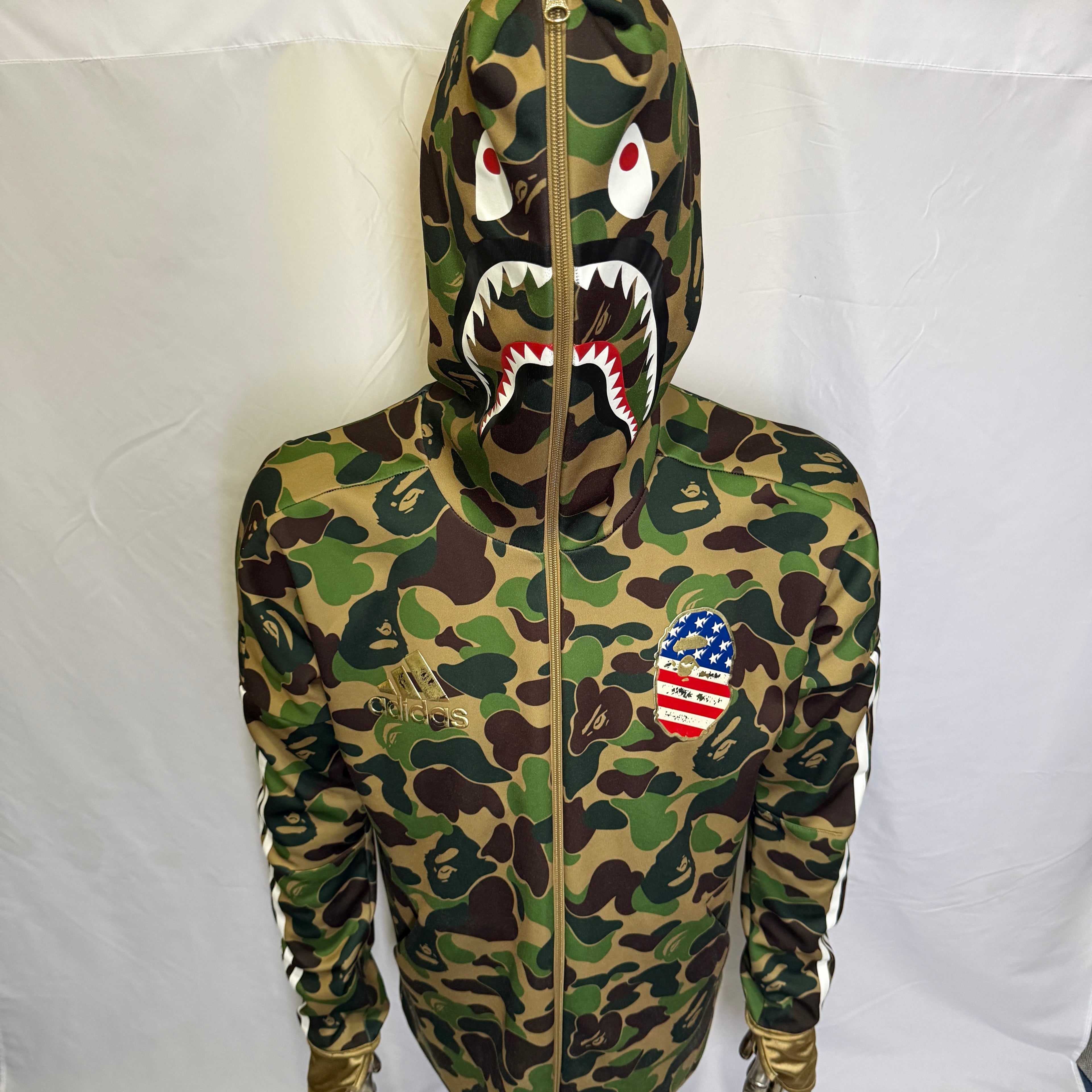 adidas x BAPE „Shark“ Full Zip Hoodie / Pullover– limited – Gr. M