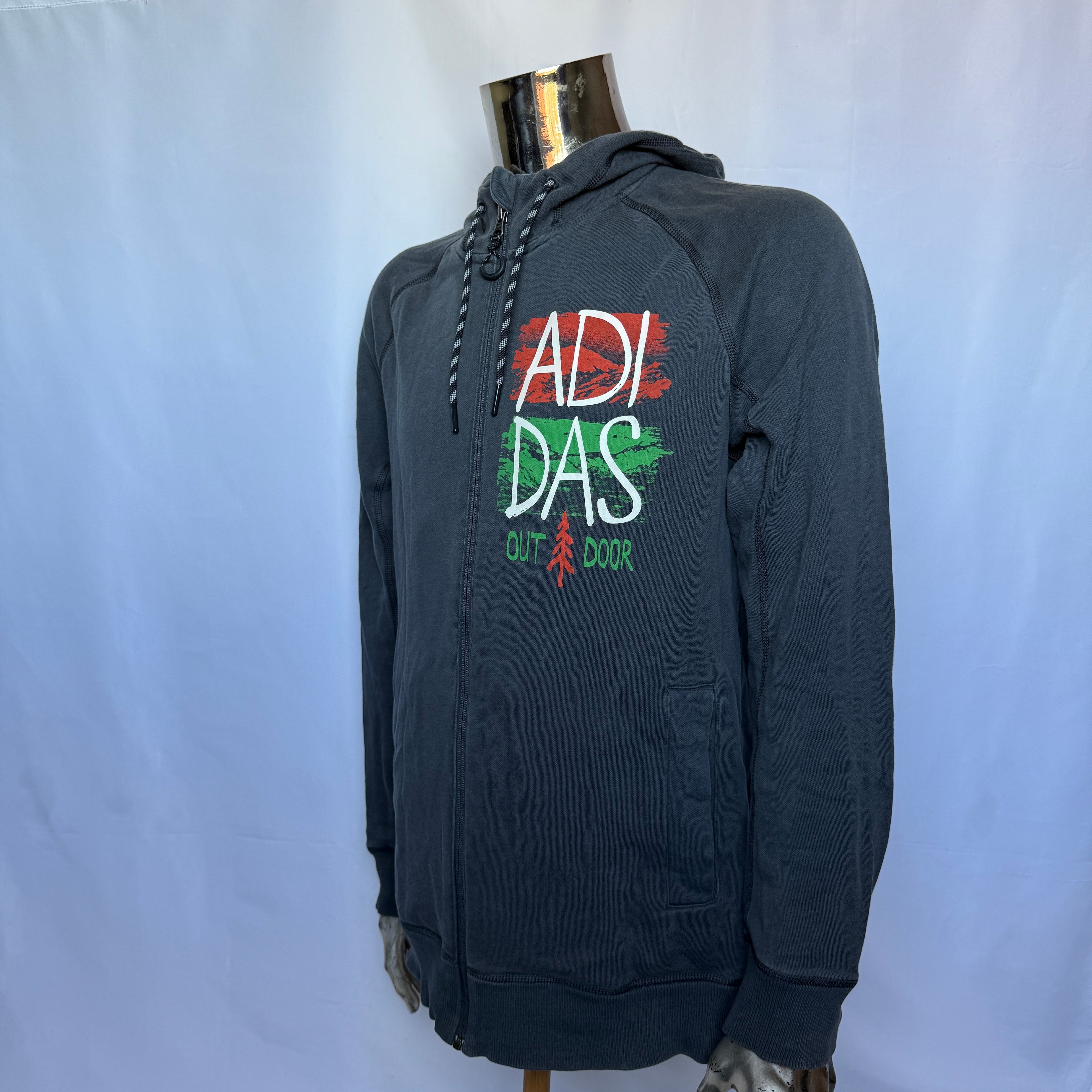 Adidas Outdoor Hoodie (Pullover / Sweatshirt) – Graphic Logo Edition Retro – Größe M