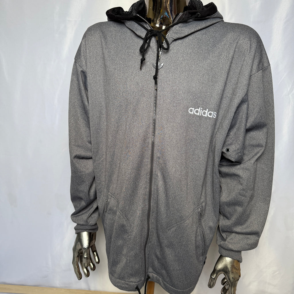 Adidas Zip-Hoodie (Pullover / Jacke) – späte 90er Vintage - Größe L