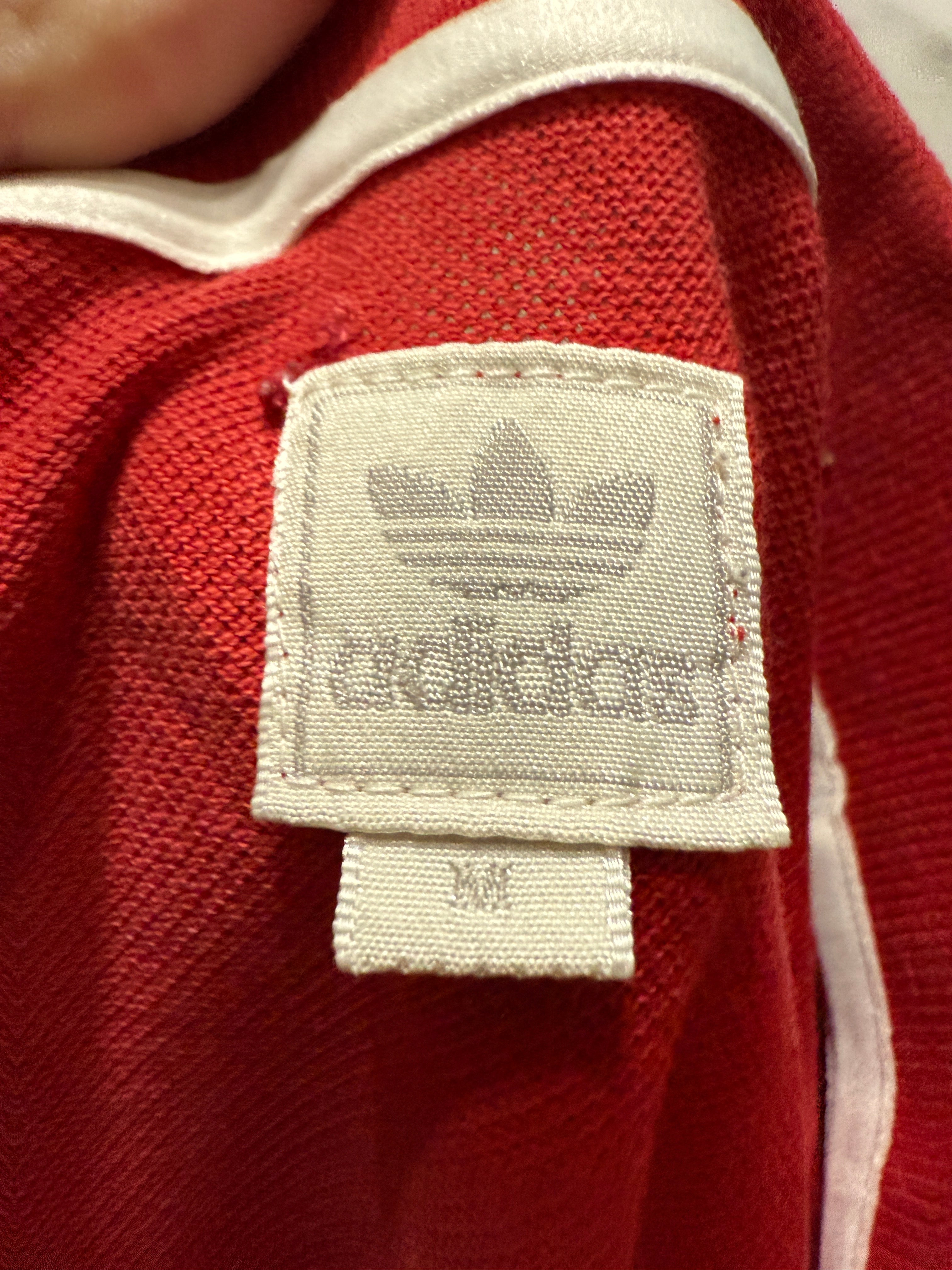 Adidas Originals Polo Shirt – Red Trefoil – 00er Jahre Vintage - Größe M