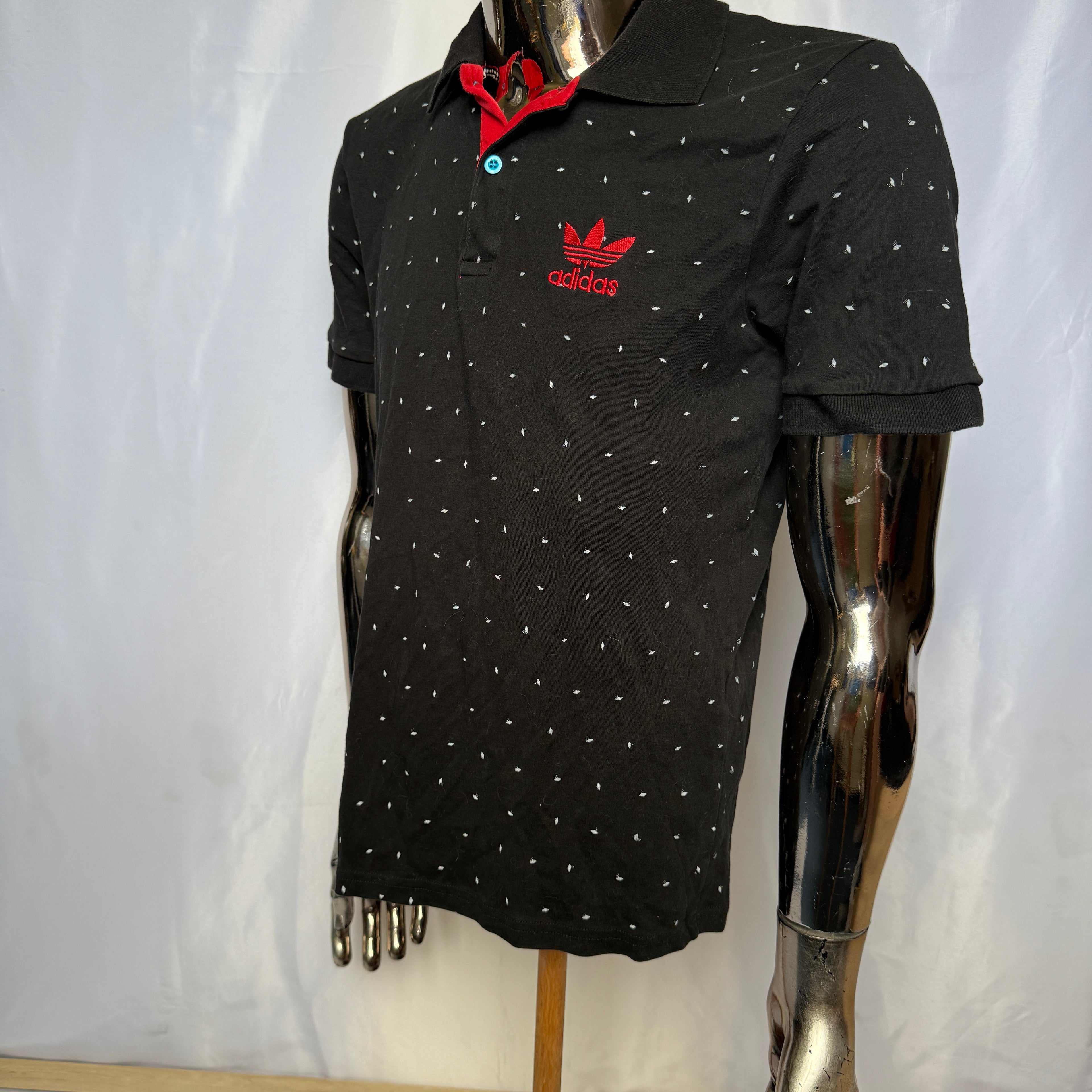 Adidas Originals Polo Shirt “Micro Dots” - frühe 00er Jahre Vintage - Größe L